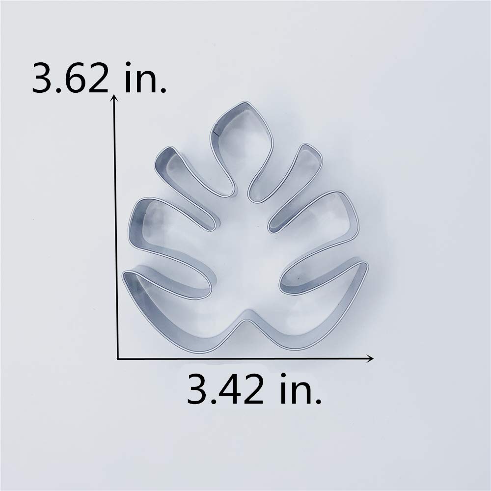 Liliao Tropical Leaf Cookie Cutter - 3.4 X 3.6 Inche - Stainless Steel