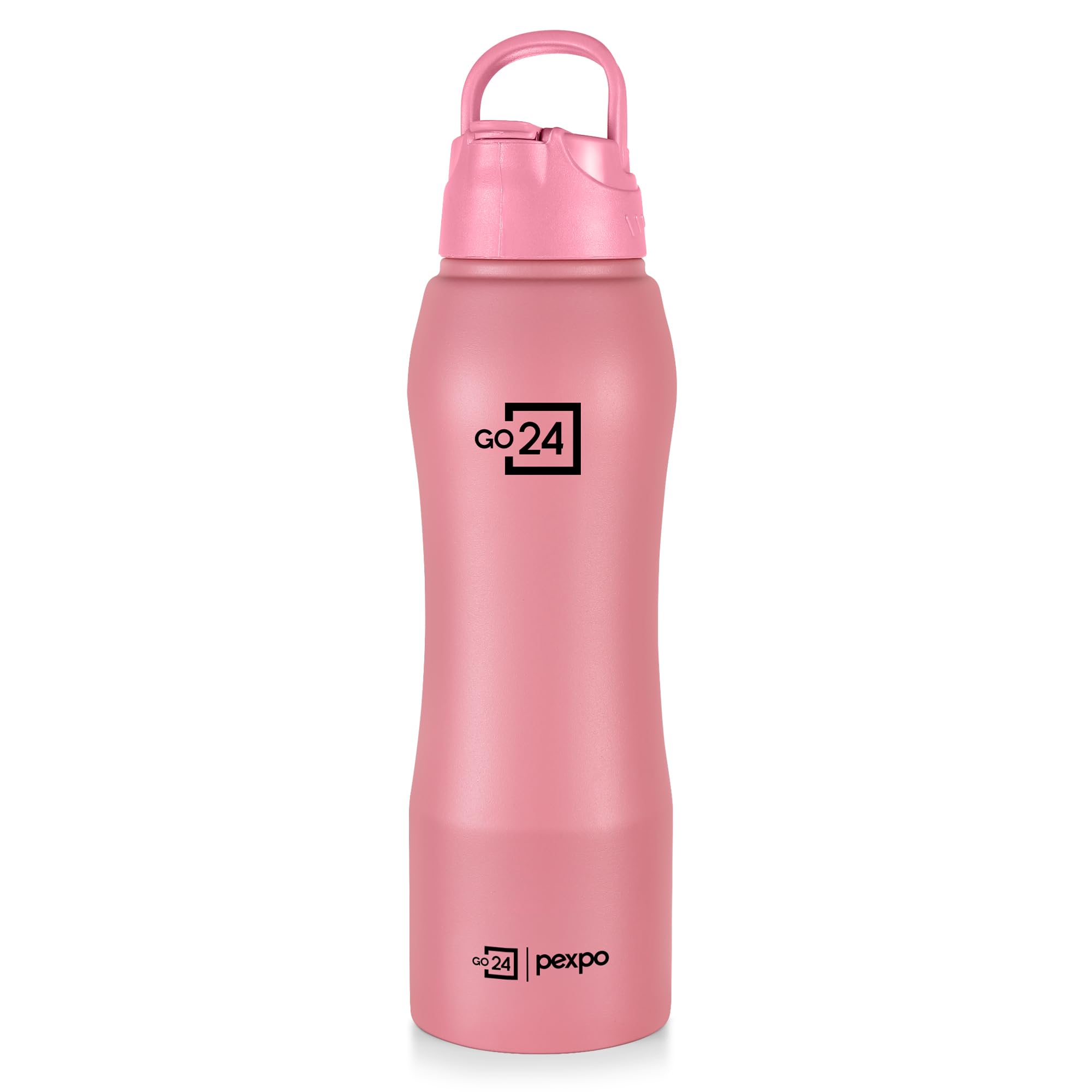 Pexpo Belly Isi Certified Stainless Steel Water Bottle - 750Ml, With Straw Lid Sipper Cap | Single Wall Fridge Bottle | For Home