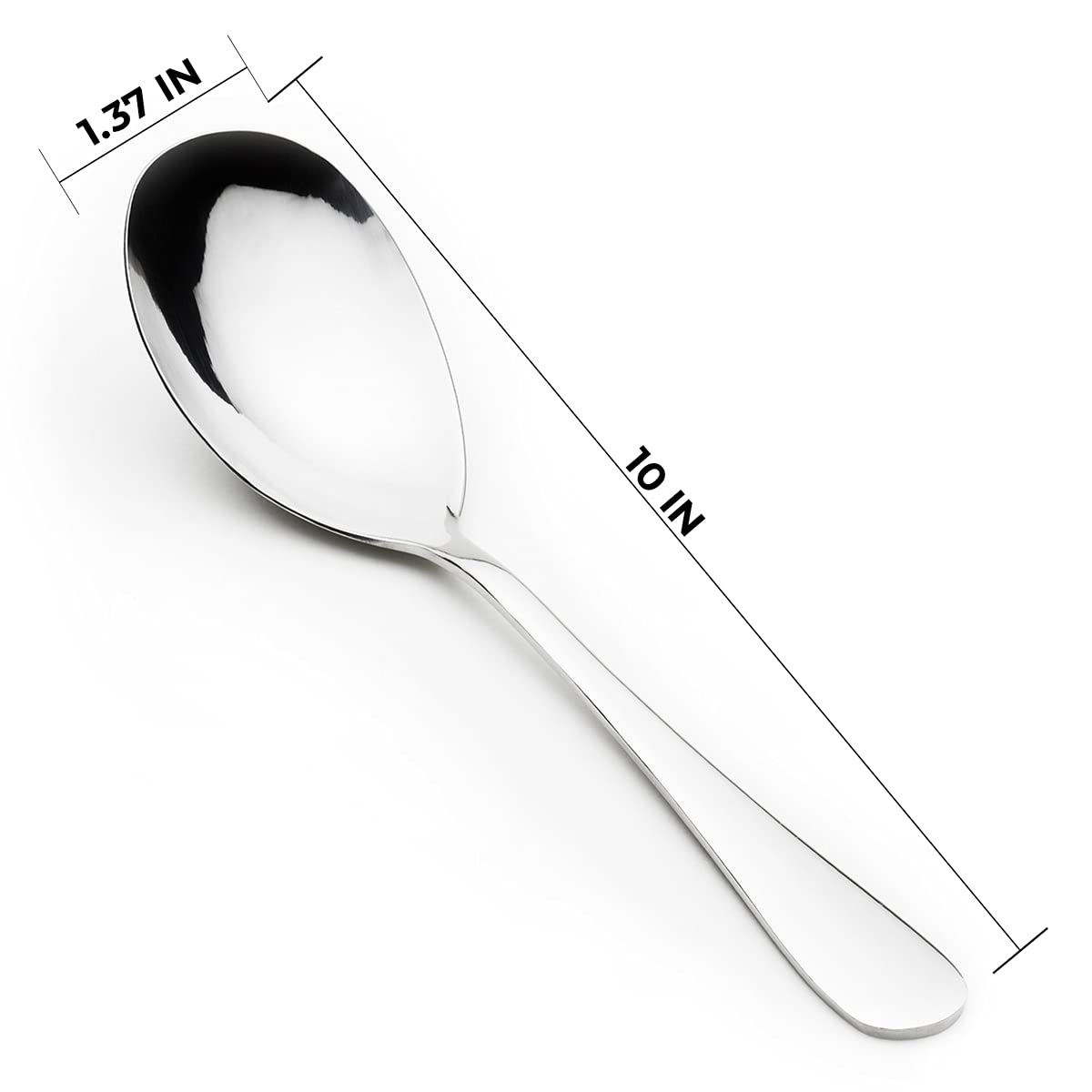 6 Pcs Buffet Serving Spoons - Stainless Steel Tablespoons For Banquet Service Large Spoon Set For Cooking Baking Stirring Mixing