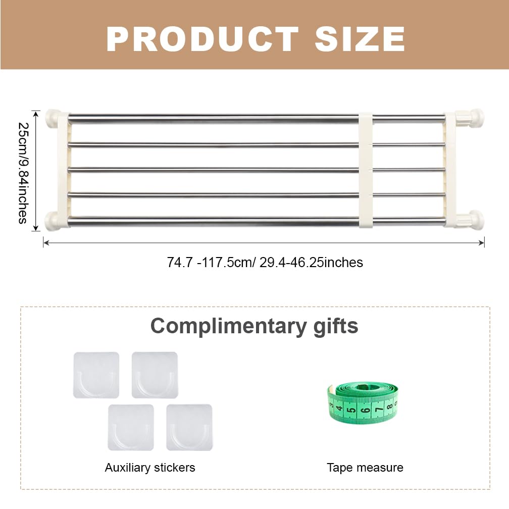 Hershii Expandable Shelf Rod closet System Heavy Duty clothes Hanger Adjustable DIY Storage Organizer Shoe Rack