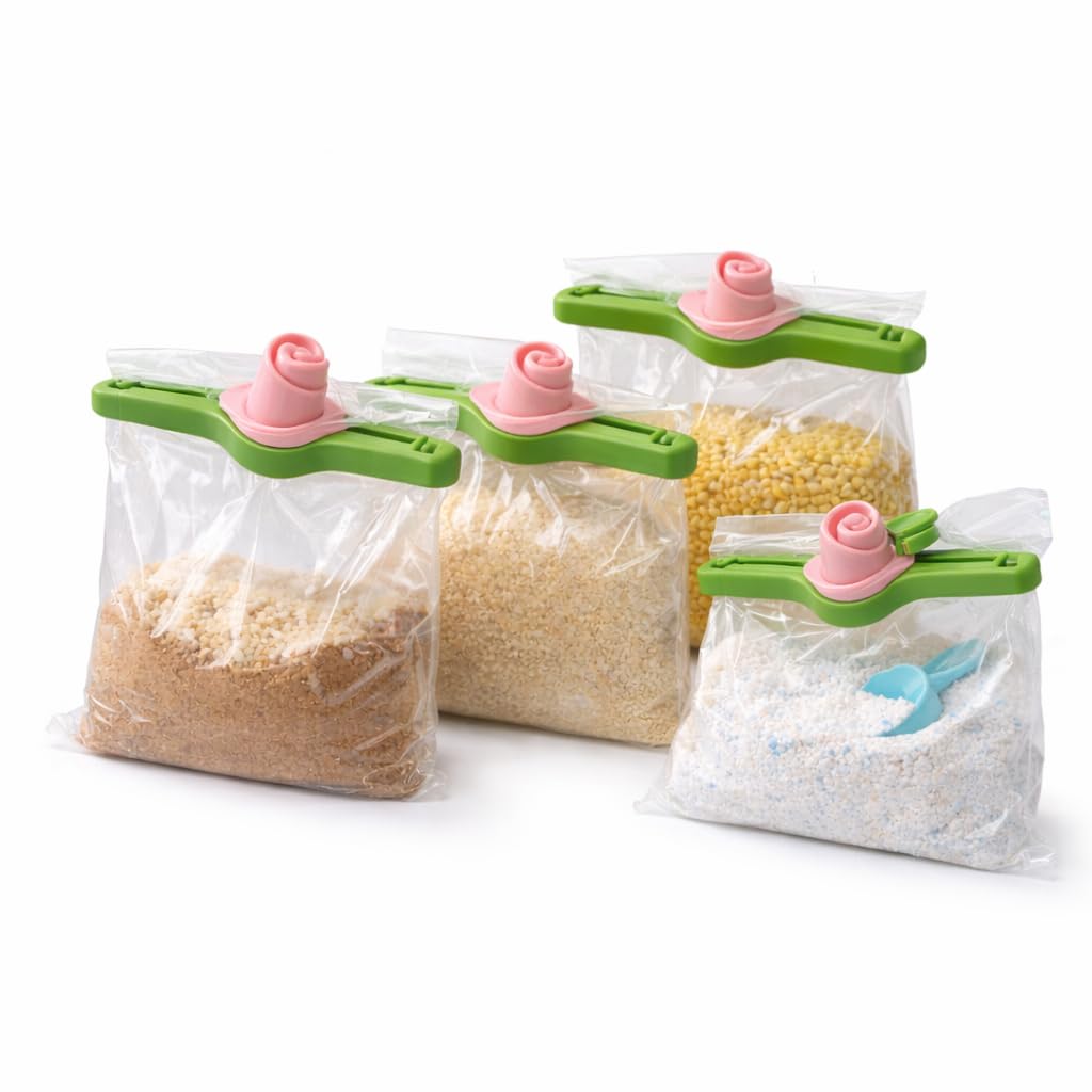 Yorten Bag Sealer Reusable Food Grade Locking Clip, 3 Count