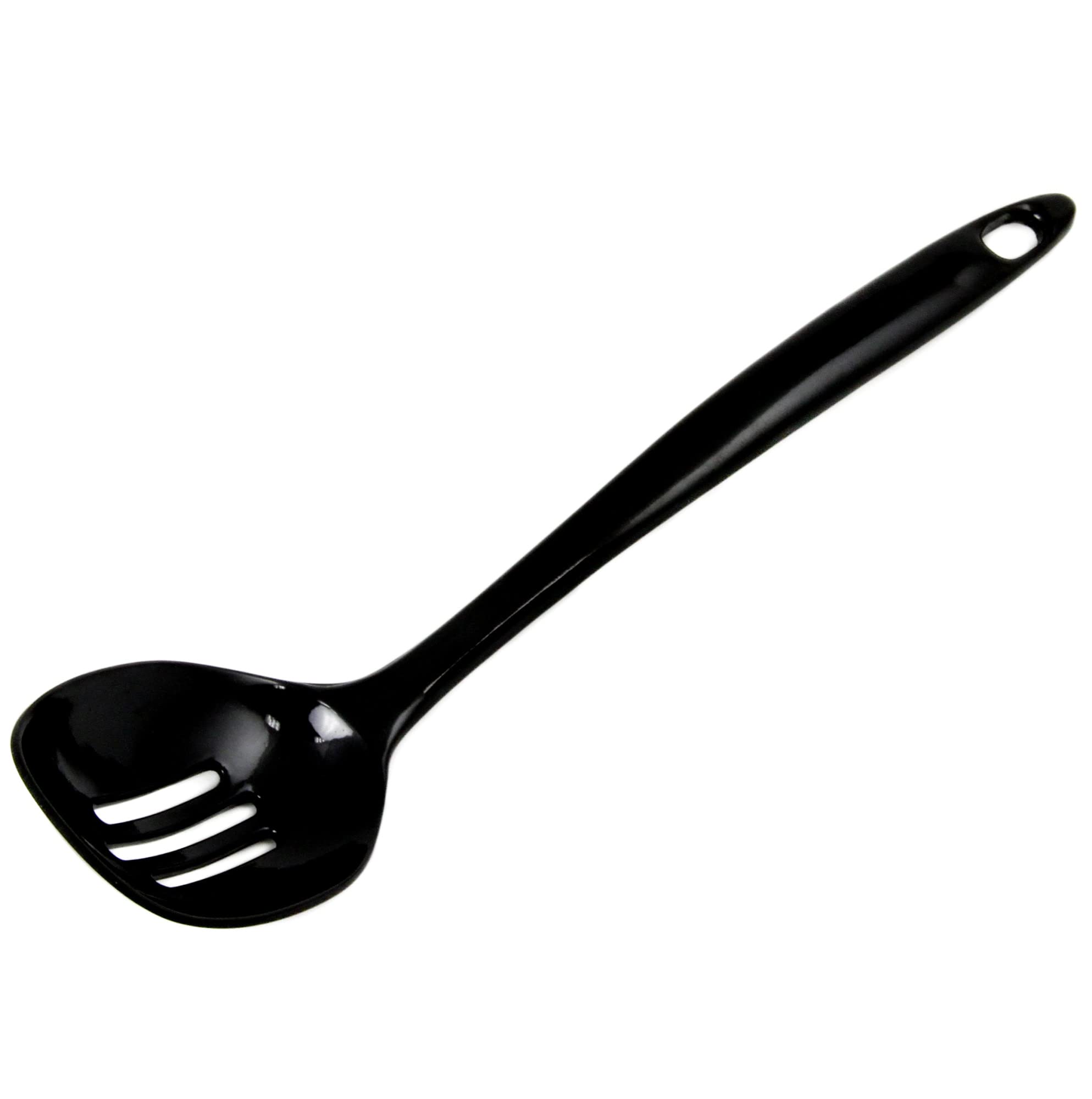 Chef Craft Basic Melamine Slotted Spoon, 11.25 Inch, Black