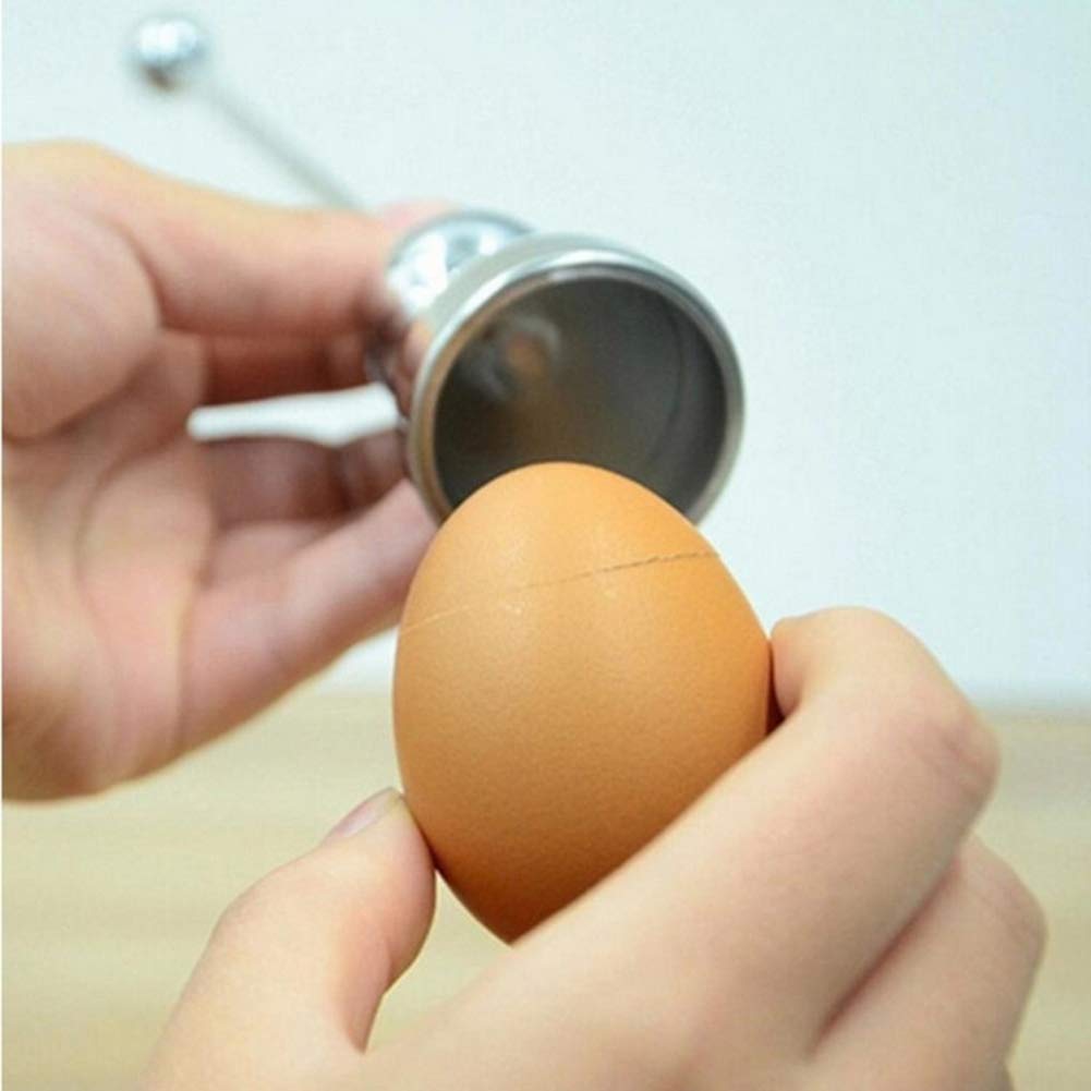 Hovico Egg Opening Device Kitchen Restaurant Egg Stainless Steel Shell Opener Hard Or Soft Boiled Eggs
