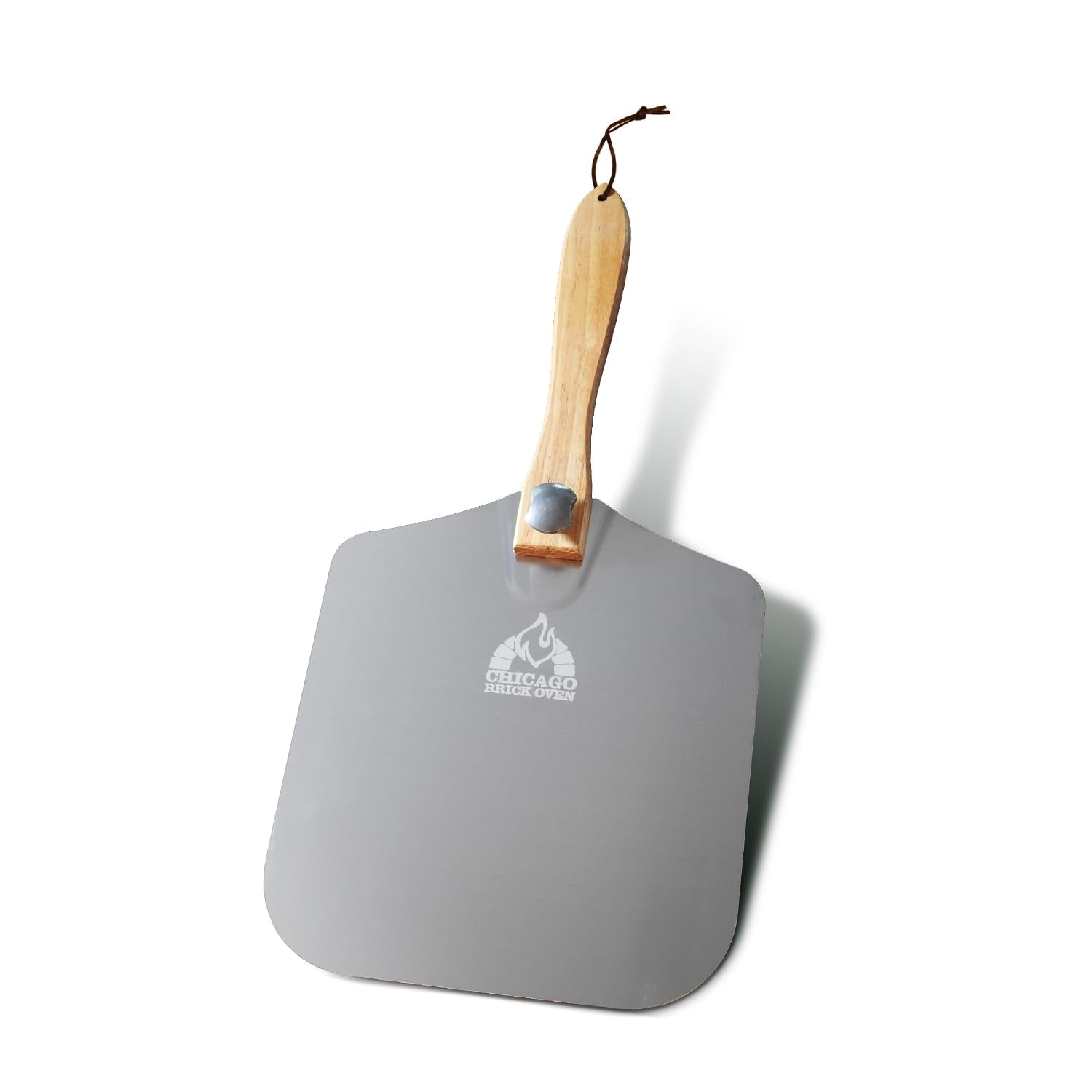 Chicago Brick Oven Aluminum Pizza Peel 12'' X 14'' With Foldable Wooden Handle, 25'' Long Turning Spatula, Pizza Paddle, Pizza S