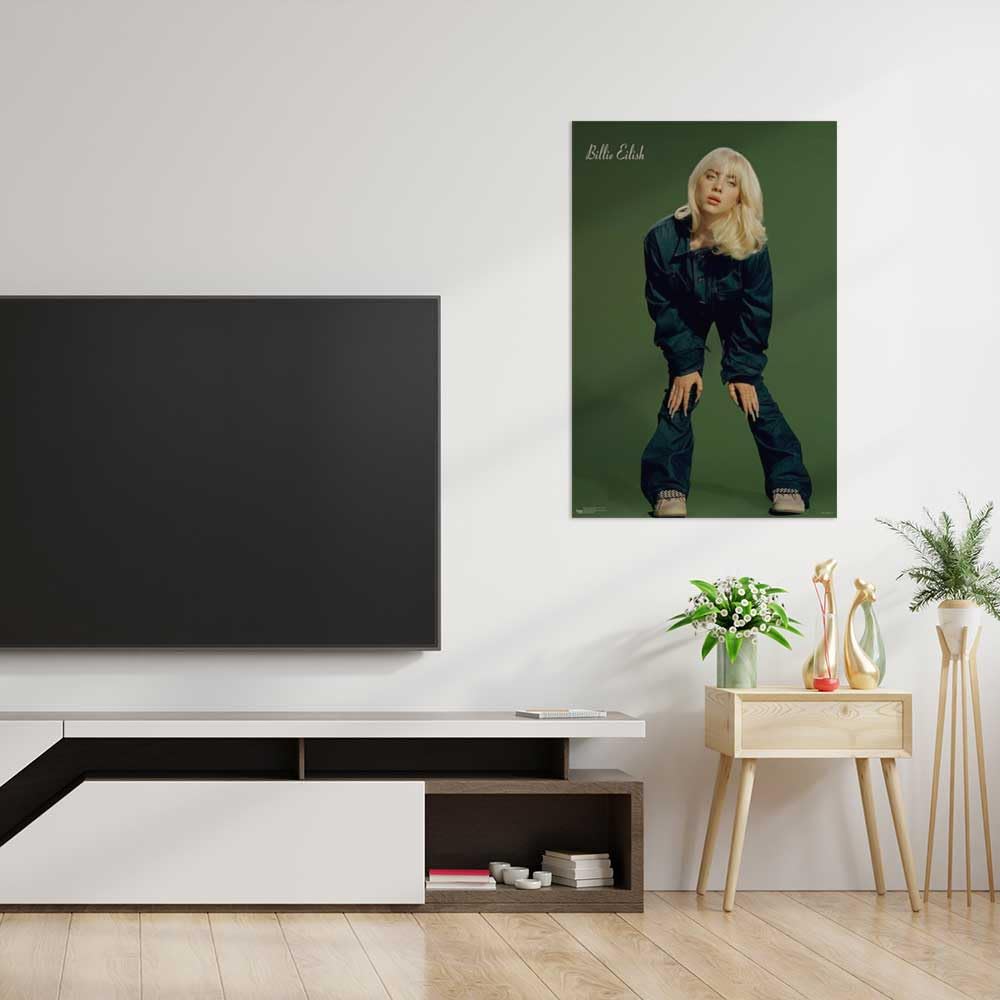 Scorpio Posters Billie Eilish Denim Poster - 24" x 36" Multicolor - Officially Licensed Artwork