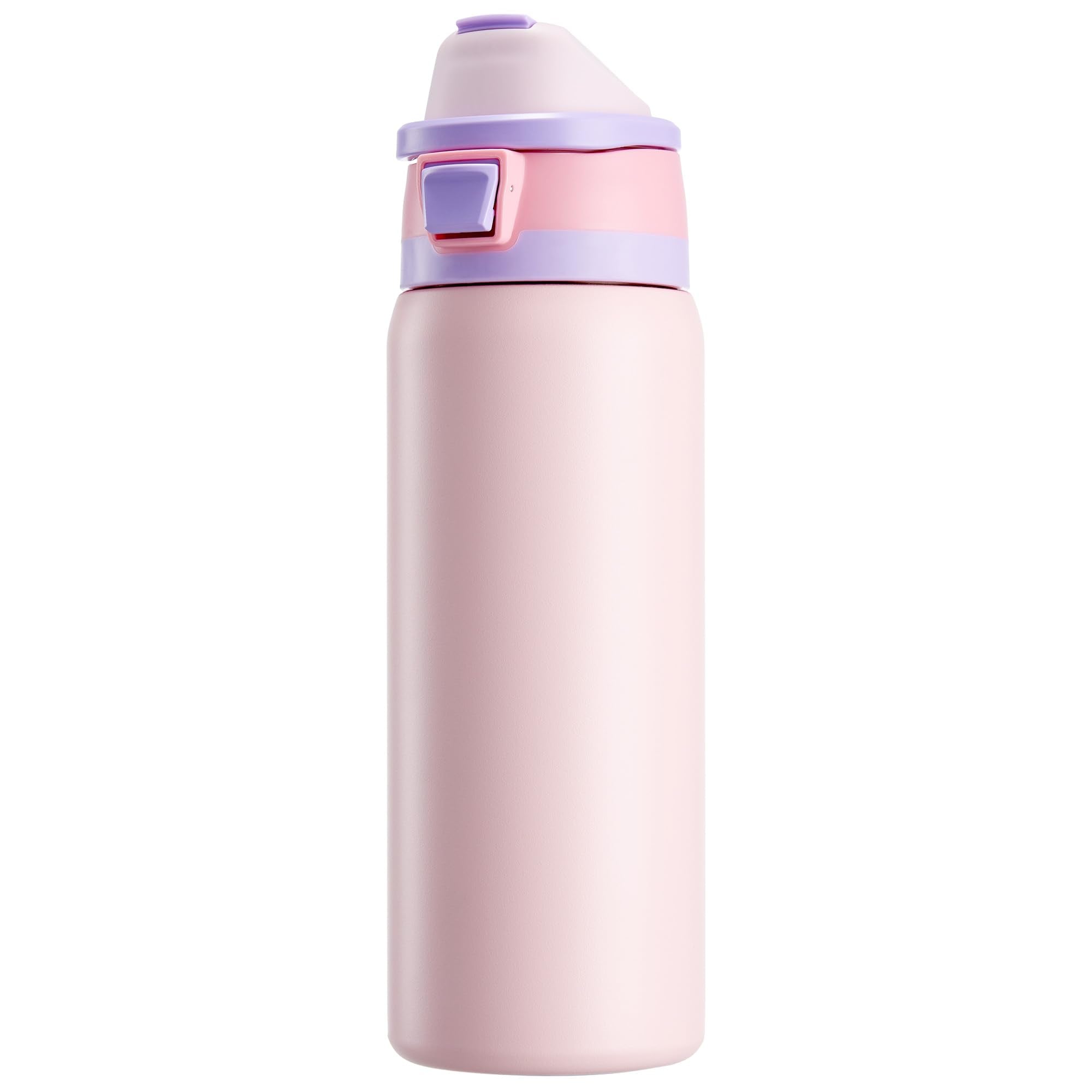 Fijinhom 32 oz Insulated Water Bottle with 2in1 Straw and Spout Lid, Stainless Steel Double Wall Vacuum Flask, Sports Water Bo