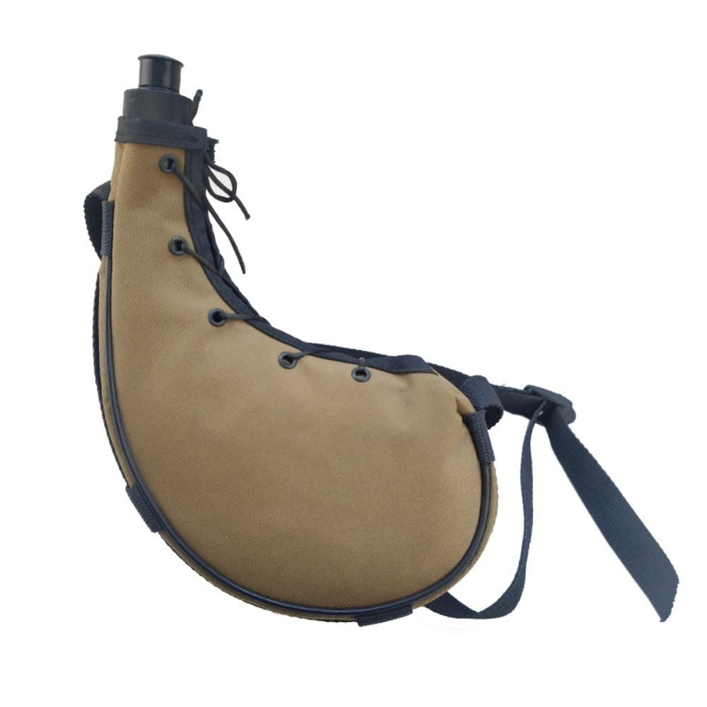 MOPFOL with Shoulder Strap  Leakproof & Portable Flat Canteen for Camping, Hiking, Travel, Lightweight Oxford Cloth Cover (Not 