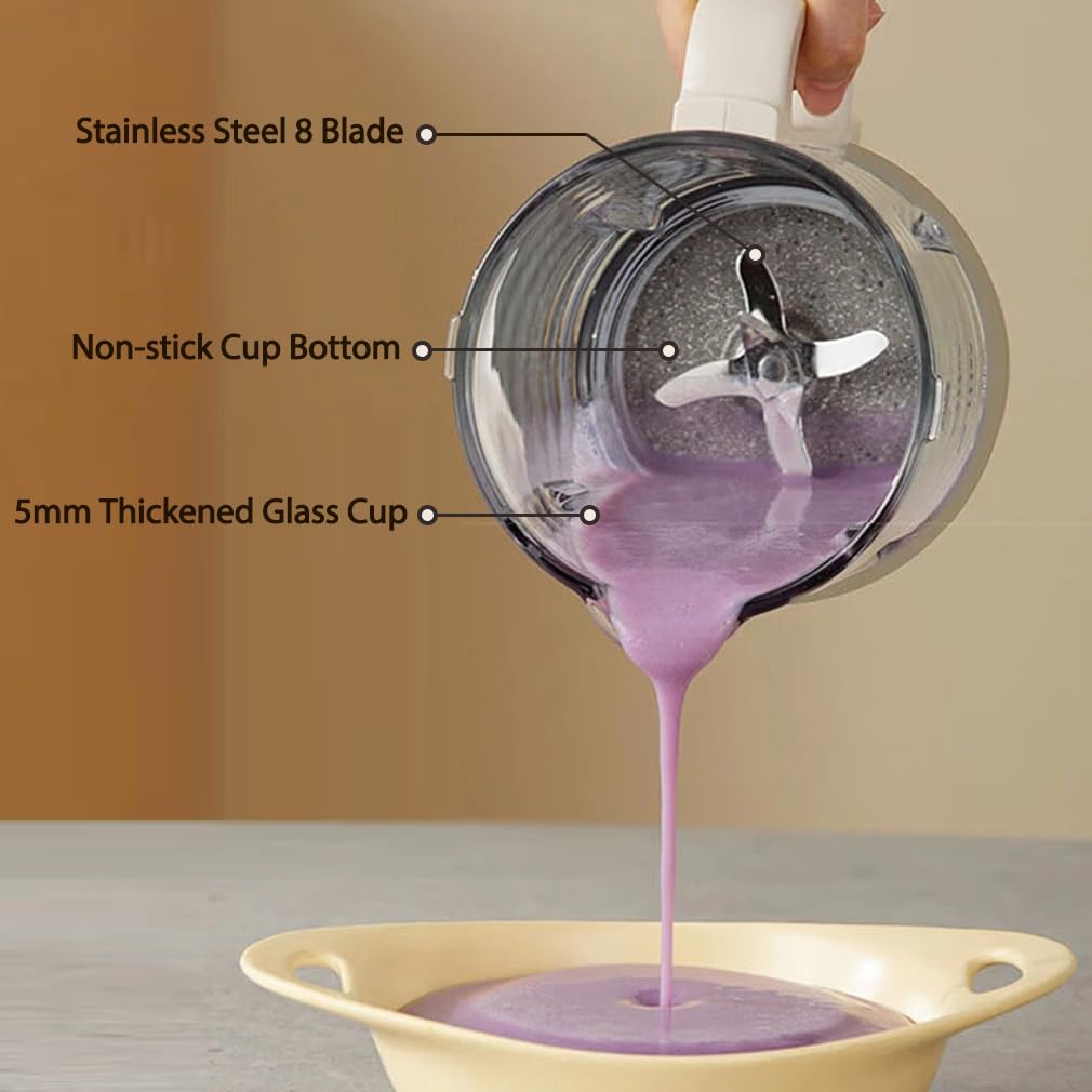 Joydeem Jd-J03 Quiet Cooking Blender With Soundproof Shield, Silent Hot Cold Blender For Soy Milk & Juice, 8-Speed And Temperatu