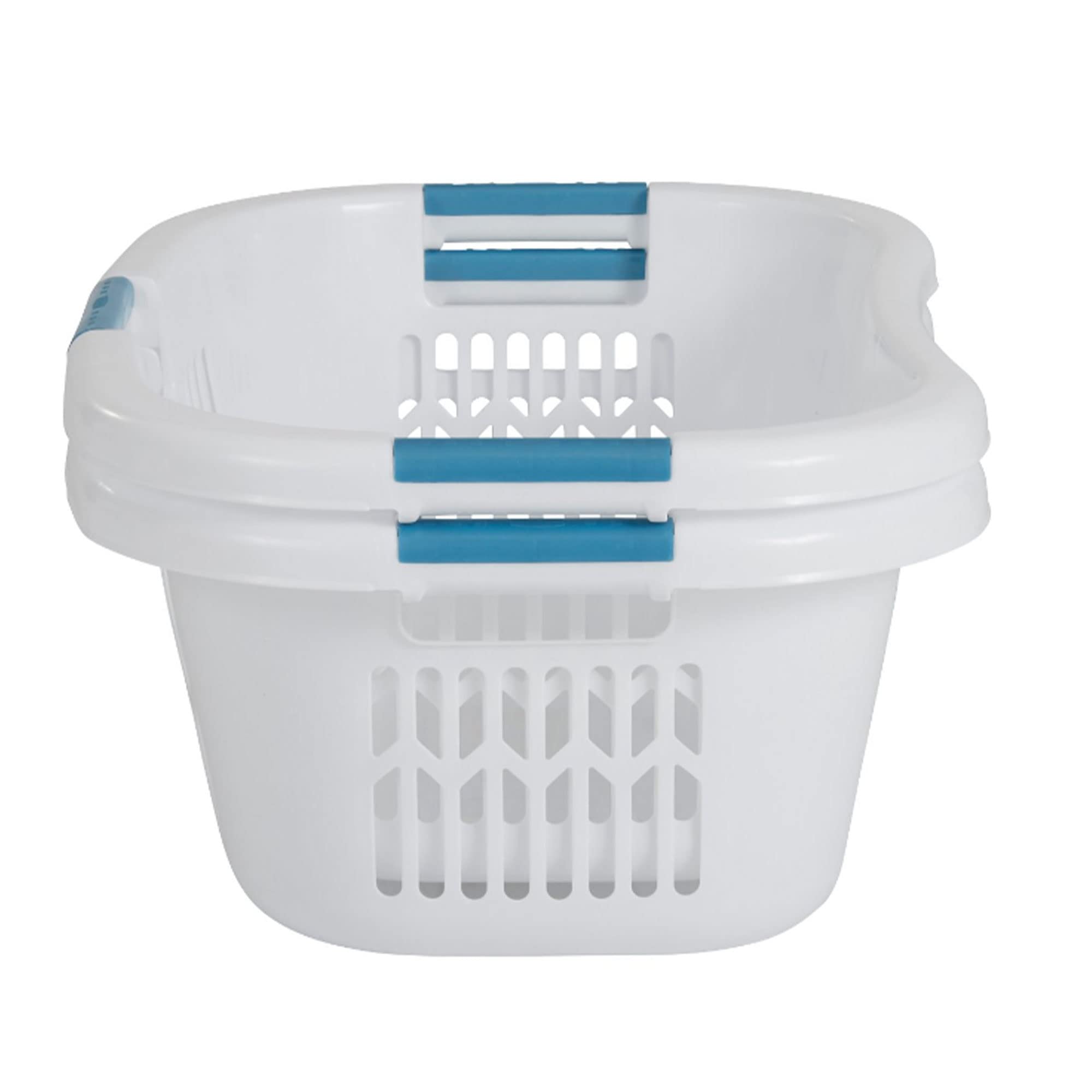 Rubbermaid Laundry Basket, Xl Hip-Hugger Basket, 2.1-Bushel, White, Laundry, Storage, Bathroom, Bedroom, Home Closet Clothes Bas