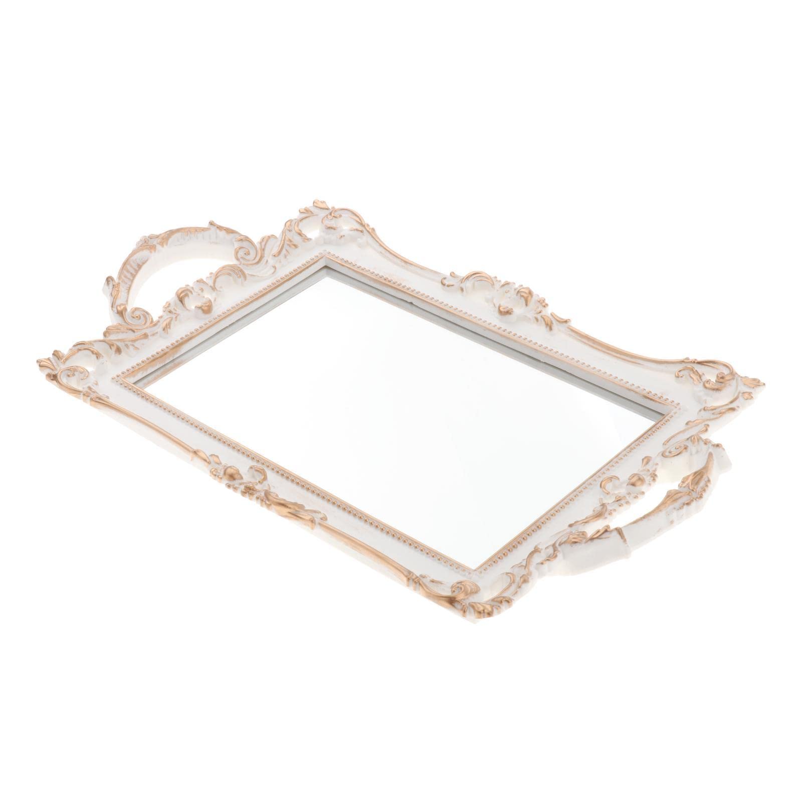Bnf 2Xvintage Mirrored Vanity Tray Jewelry Tray Perfume Tray White|Home & Garden|Kitchen, Dining & Bar|Dinnerware & Serving Dish