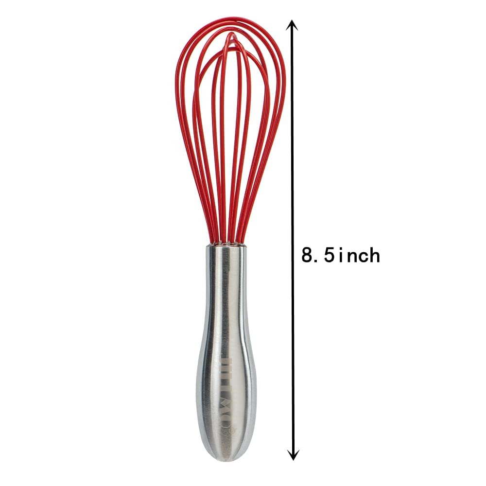 Jillmo Whisk, 8.5Inch Silicone Whisk