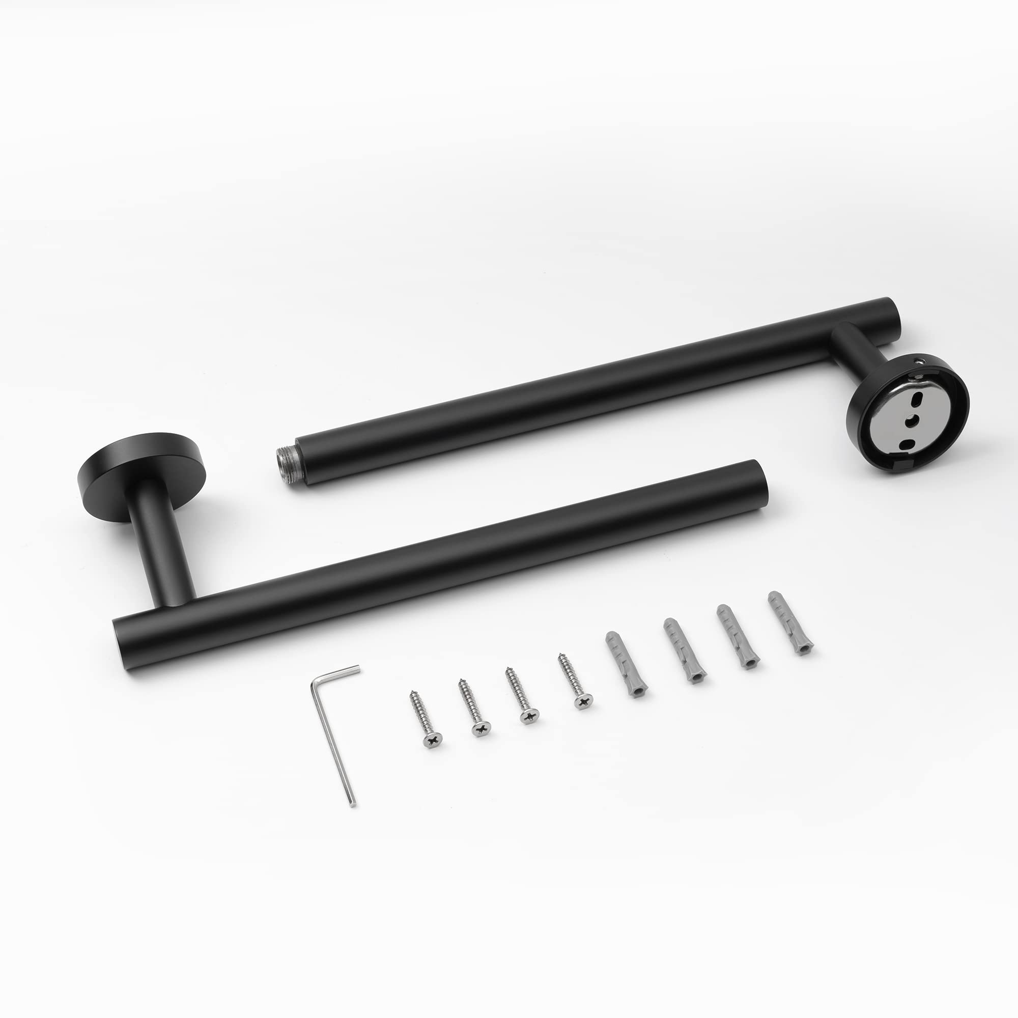 Hitslam Matte Black 19.8 Inch Towel Bar For Bathroom, Sus304 Stainless Steel Bathroom Towel Rack Wall Mounted, Modern Home Decor