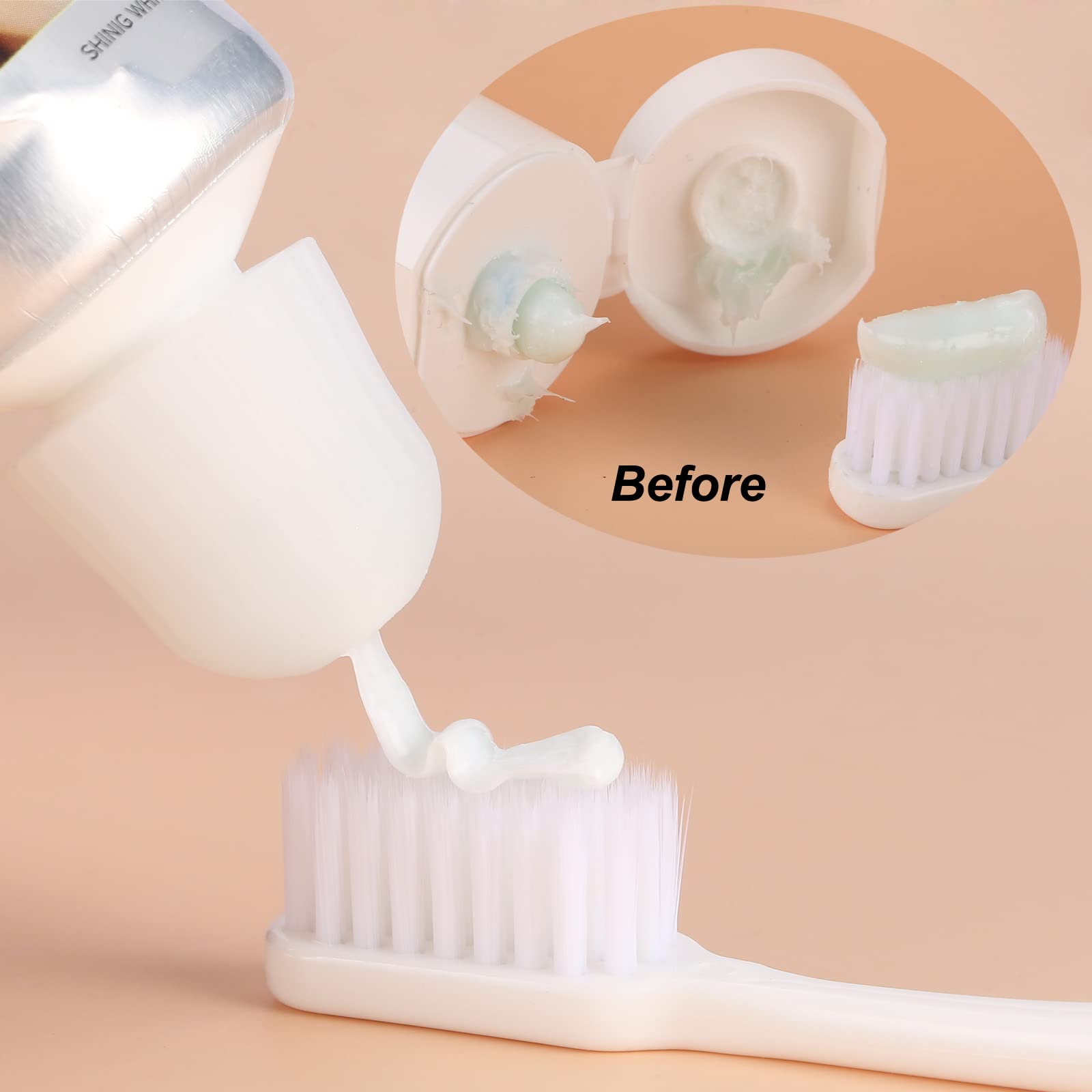 Udqyq Toothpaste Dispenser For Kids & Adults - Toothpaste Pump Dispenser Topper Funny, Self Closing Toothpaste Cap For Kids, No
