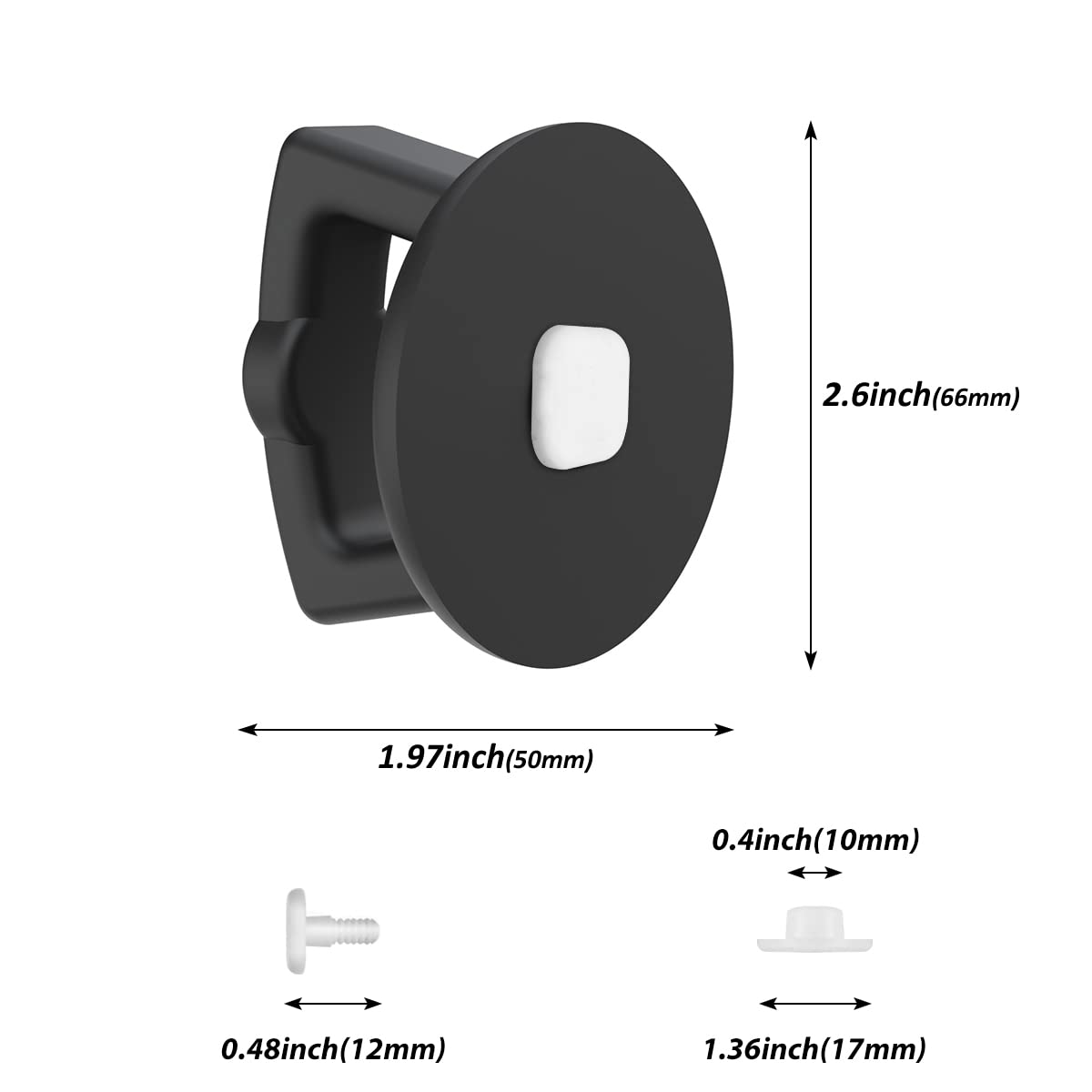 Silicone Universal Pot Lid Replacement Knobs Pan Lid Holding Handles Anti-Scald Cookware Cover For Kitchen Glass Lid 2 Pack Blac