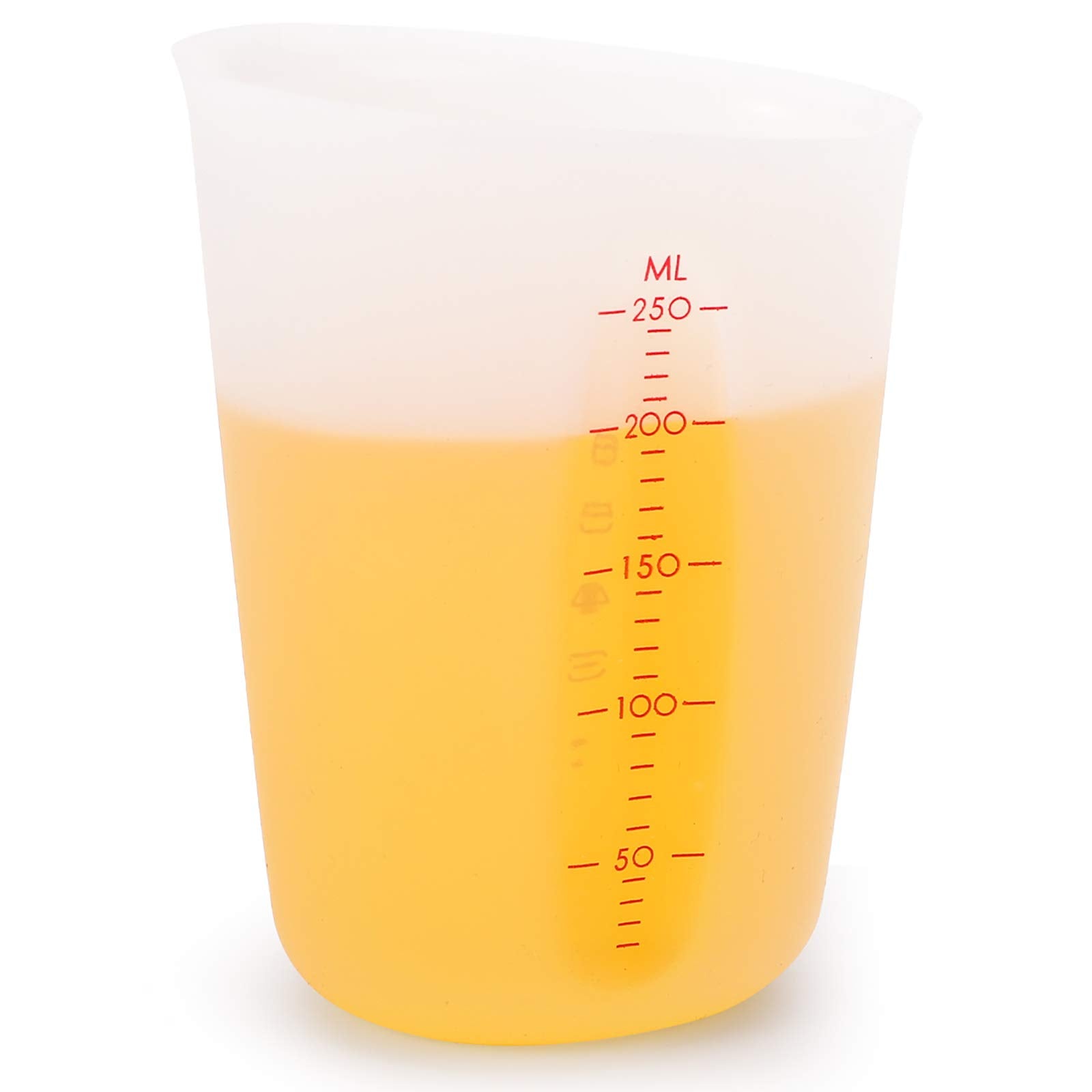 Hedume Set of 4 Silicone Flexible Measuring Cups with Marking  2 Pack 8 Ounces(1-cup) and 2 Pack 16 Ounces(2-cup) Squeeze and Pour Silicone Measuring Cup Set