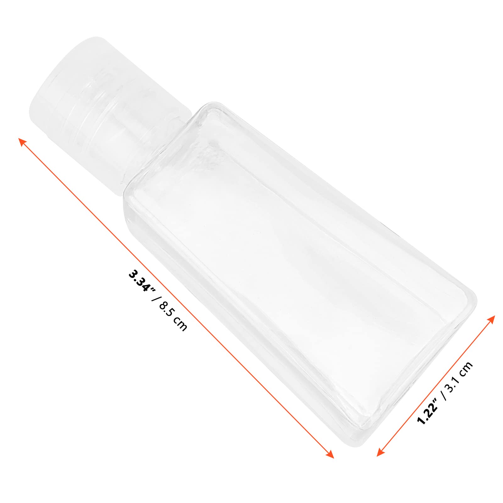 Sinjeun 120 Pieces 1Oz/30Ml Clear Plastic Empty Bottles With Flip Cap, Empty Squeeze Bottles, Mini Pet Clear Refillable Travel C