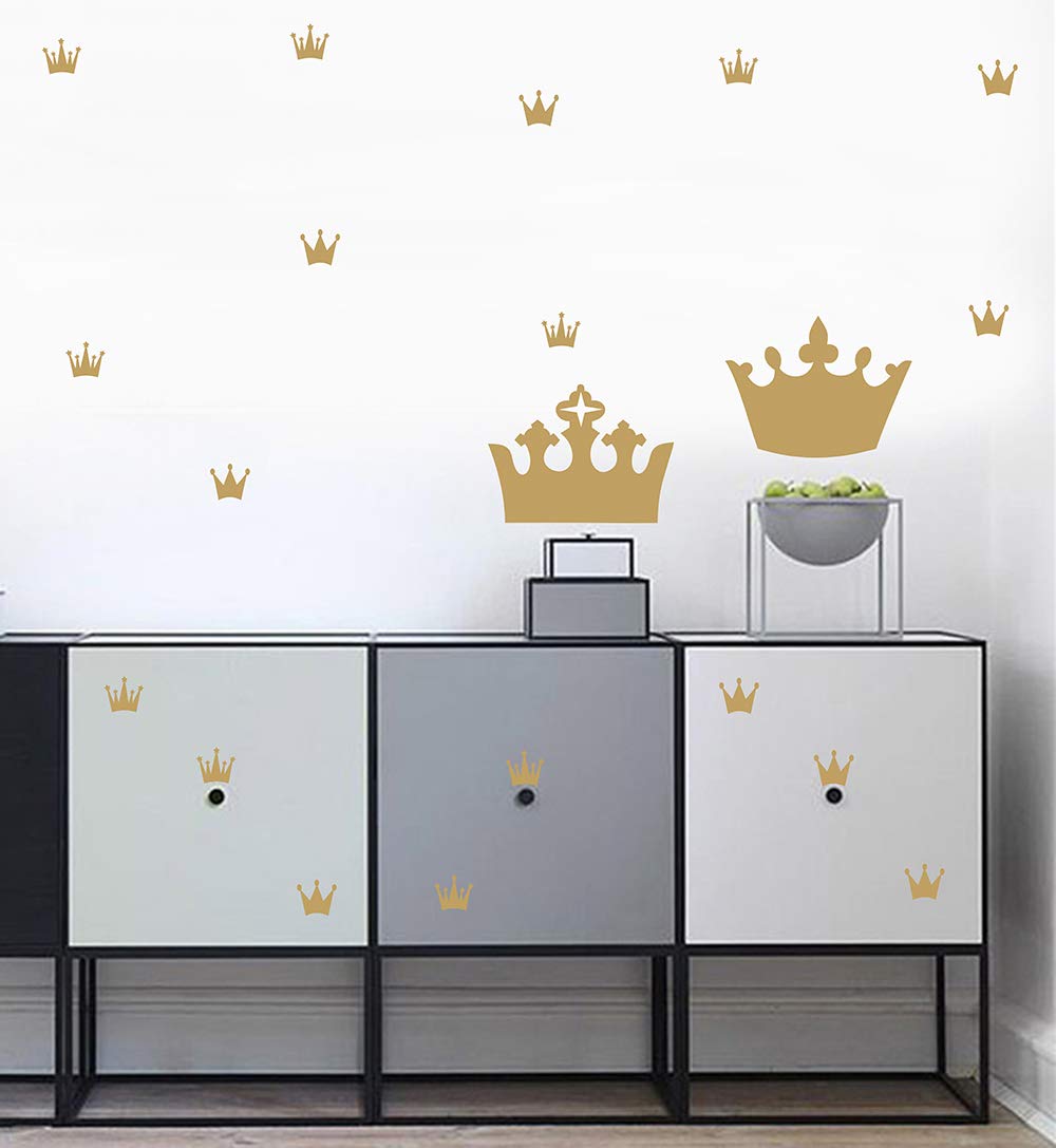 Crown Wall Decals For Girls Bedroom Kids Room Decals Nursery Wall Decals, Princess Crowns Wall Stickers, Crown In The Wall Remov