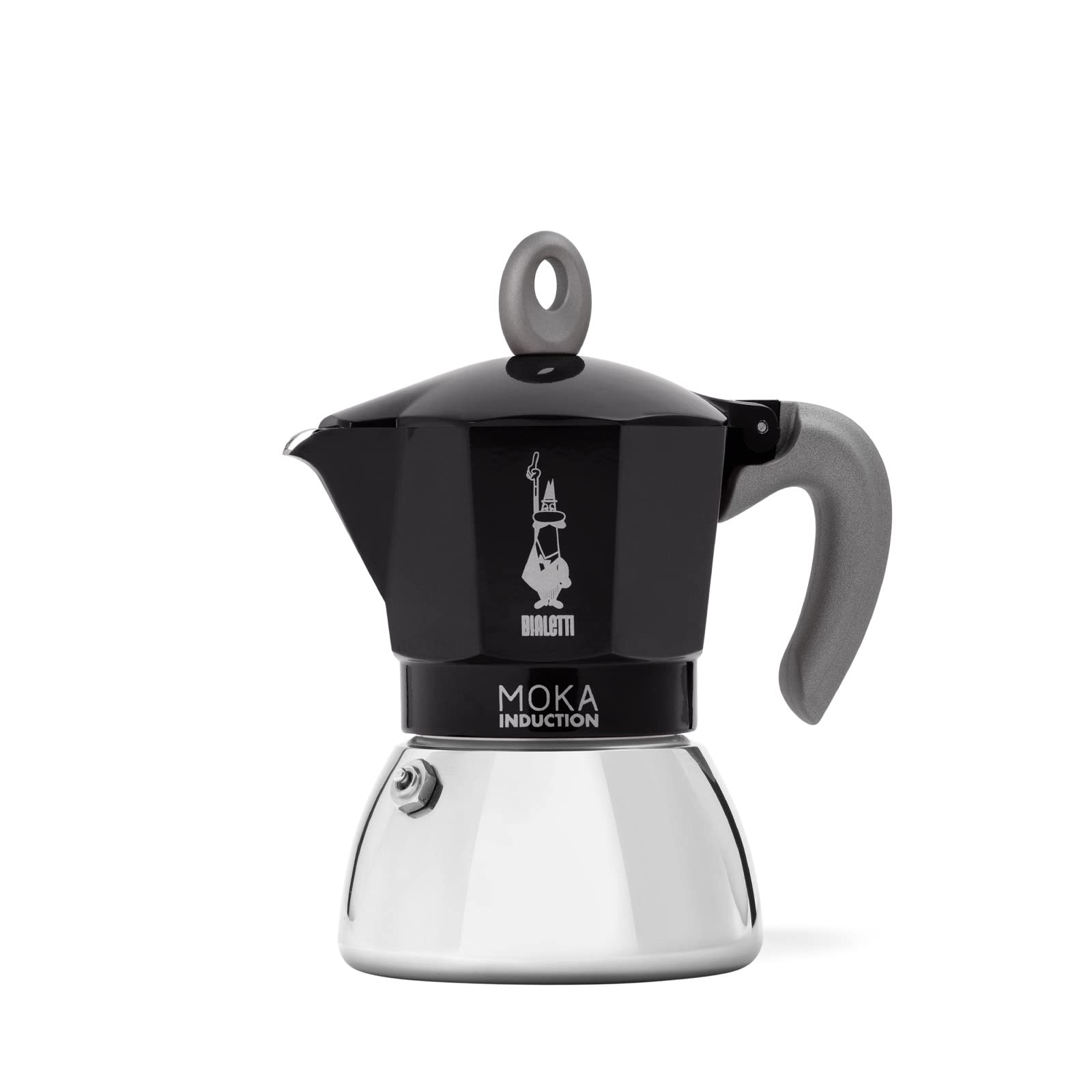 Bialetti - Moka Induction, Moka Pot, Suitable For All Types Of Hobs, 6 Cups Espresso (9.4 Oz Espresso), 280 Ml, Black