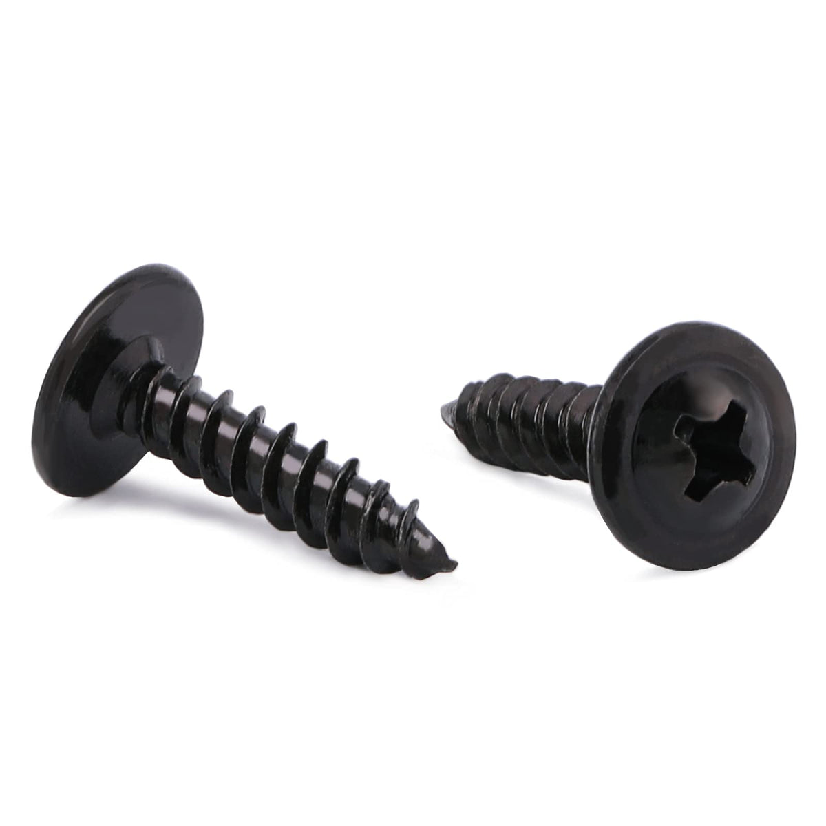 8 X 34 Wood Screw 100Pcs Alloy Steel Standard Thread Truss Head Fast Self Tapping Black Oxide By Sg Tzh