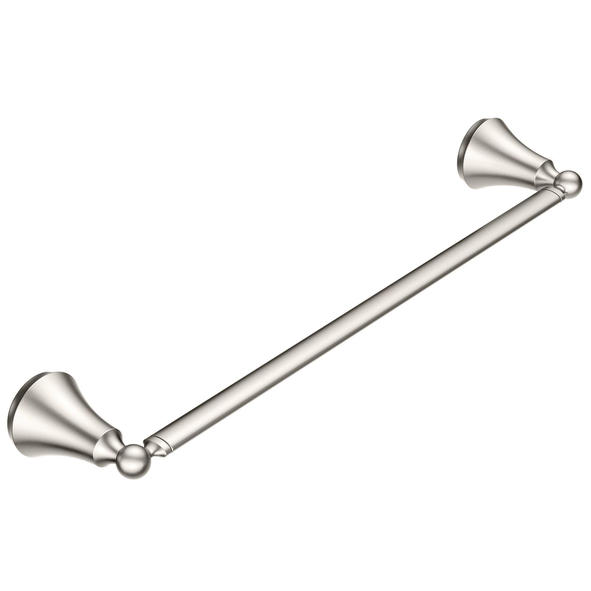 Moen Yb5224Bn Wynford 24-Inch Single Towel Bar, Brushed Nickel