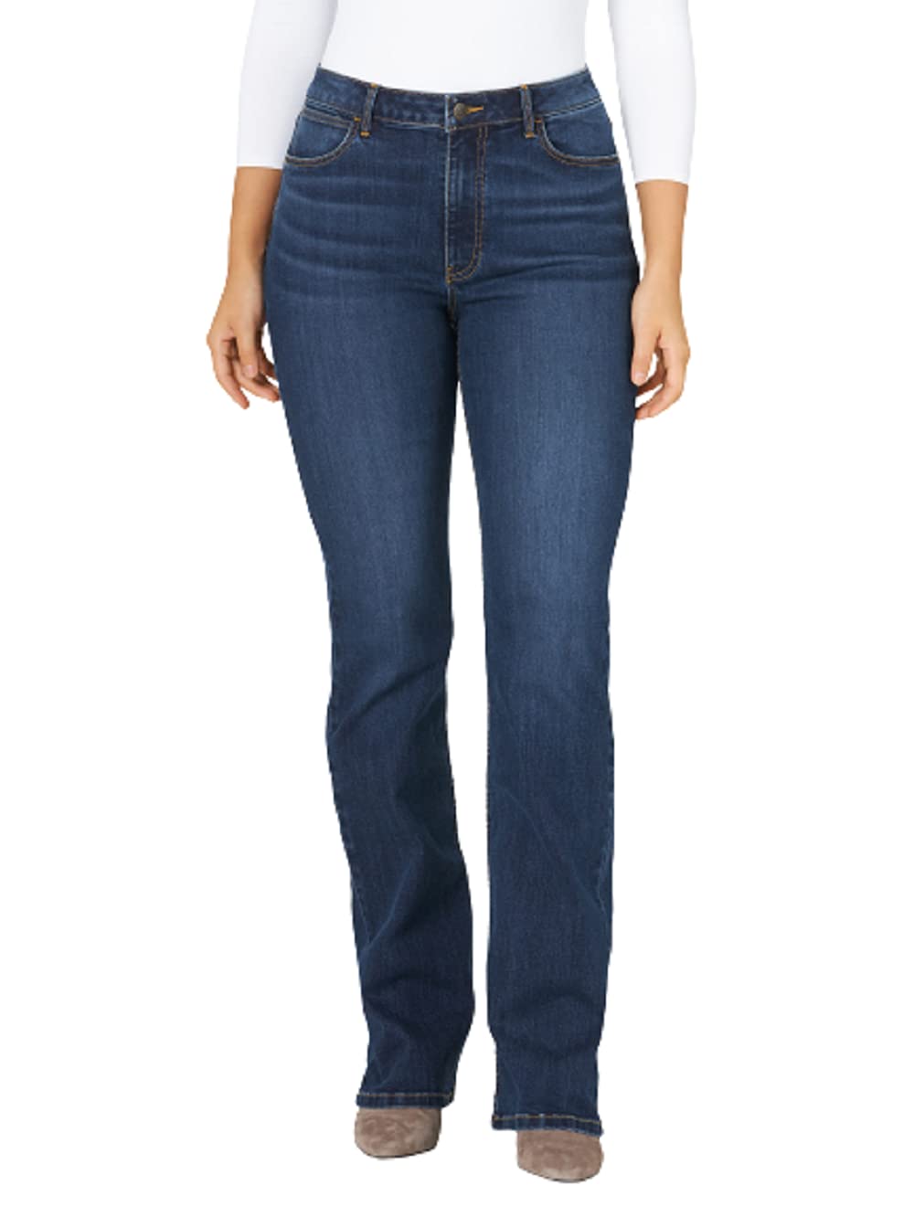 Wrangler Womens High Rise Bold Boot Jean, Stockton, 12W X 34L