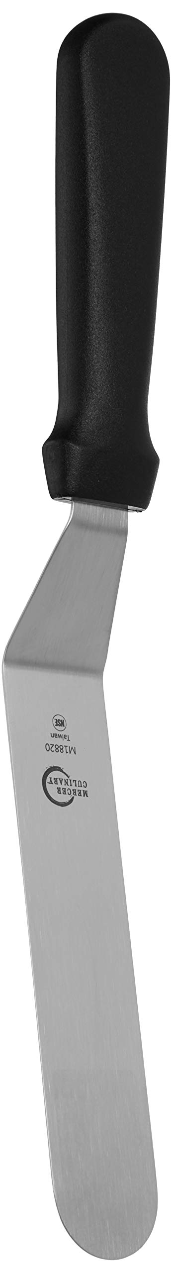 Mercer Culinary Offset Spatula, 8 Inch, Stainless Steel, 8'' X 1 3/8'' (20.3 X 3.5 Cm), Black