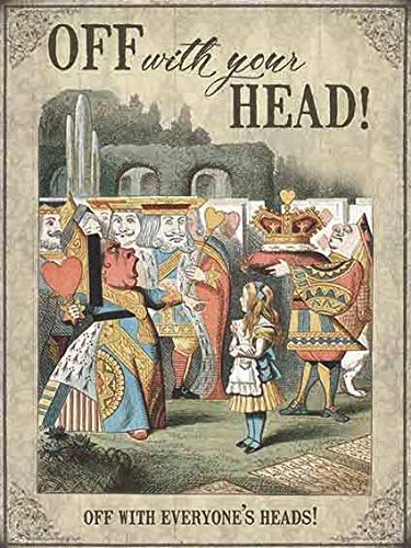 Wallors Tin Sign 8'' W X 12'' H Metal Signs Vintage Wall Decor Funny Plaques Poster For Indoor Shop Cafe Alice In Wonderland - O