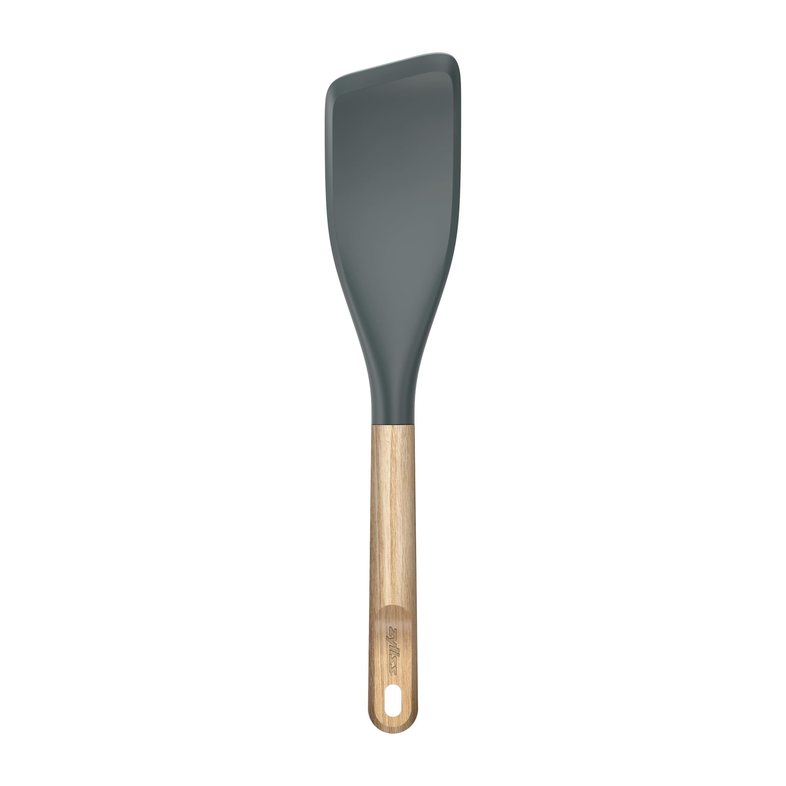 Zyliss Easy Lift Turner Oak Wood - Flexible Silicone Spatula with FSC Oak Handle, Heat-Resistant Head Safe for Non-Stick Cookwar