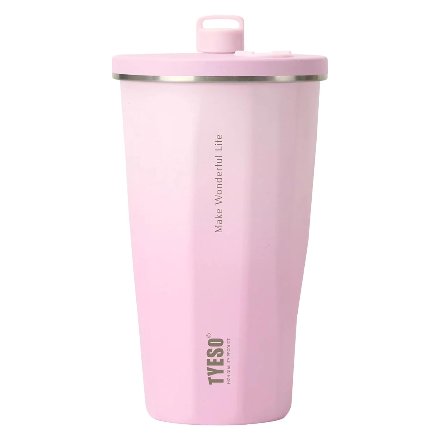 TYESO Travel Coffee Mug Tumbler with Lid & Straw | Insulated Stainless Steel Cold Brew Iced Coffee Cup Thermos | 20oz Voyager Co