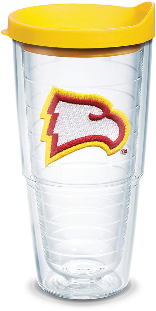 Tervis Winthrop Eagles Logo Tumbler With Emblem And Yellow Lid 24Oz, Clear