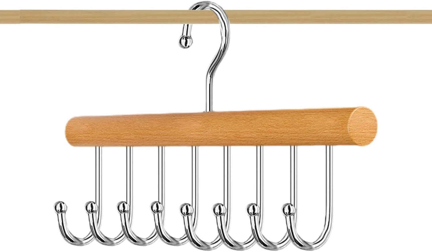 Barhary Belt Organizer, 8 Hooks Swivel Quality Hooks, Belt Hanger Closet Belt Hanger, Space Saving Closet Belt Organizer For Tie