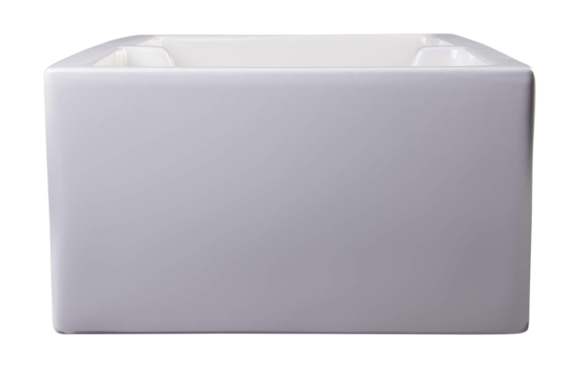 Alfi Brand Ab3618Arch-B Arched Apron Thick Wall Fireclay Double Bowl Farm Sink, 36'', Biscuit