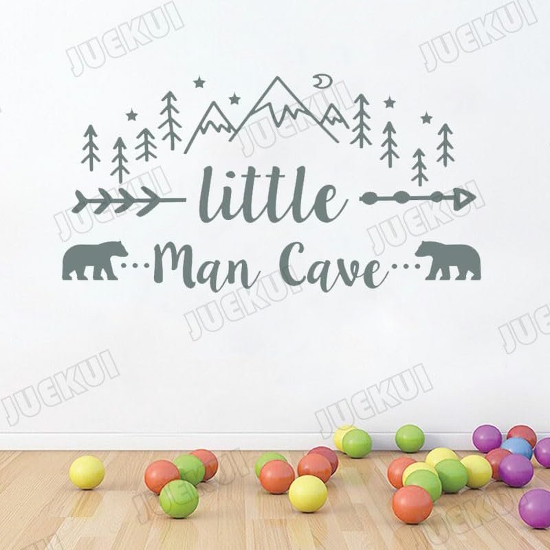 Gadgets Wrap Wall Decal Vinyl Sticker Little Man Cave Mountain And Bear For Office Home Wall Decoration