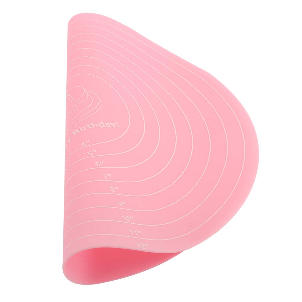 Baking Mat Round Silicone Pastry Mat, Nonslip Sheet Mat With Measurement, Nonstick Dough Rolling Mat Food Grade Silicone Counter