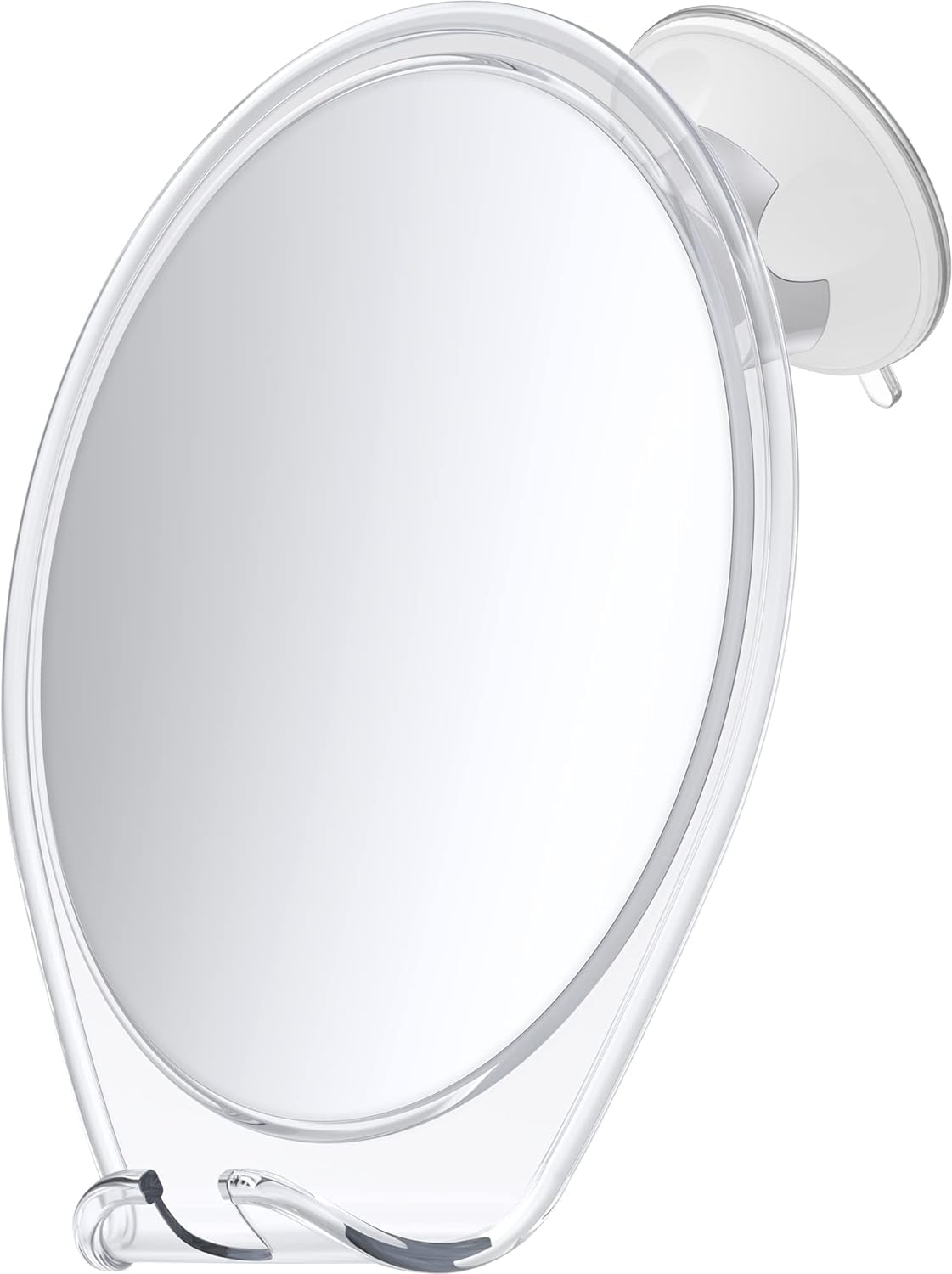 HoneyBull Shower Mirror Fogless for Shaving - with Suction  Razor Holder & Swivel  Small Mirror  Accessories  Bathroom Holds Razors (White)