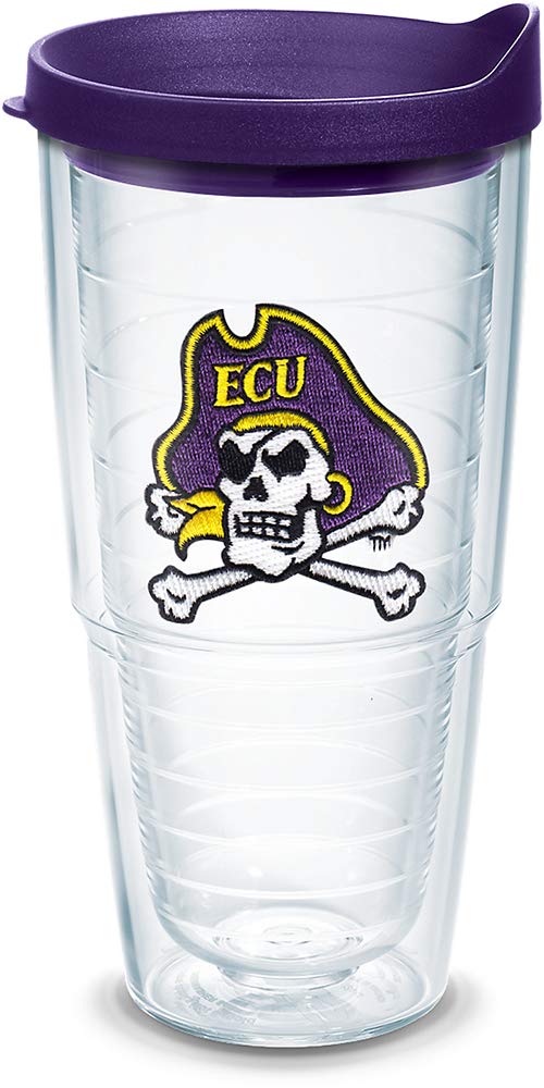 Tervis Made In Usa Double Walled East Carolina University Pirates Insulated Tumbler Cup Keeps Drinks Cold & Hot, 24Oz, Cross Bon
