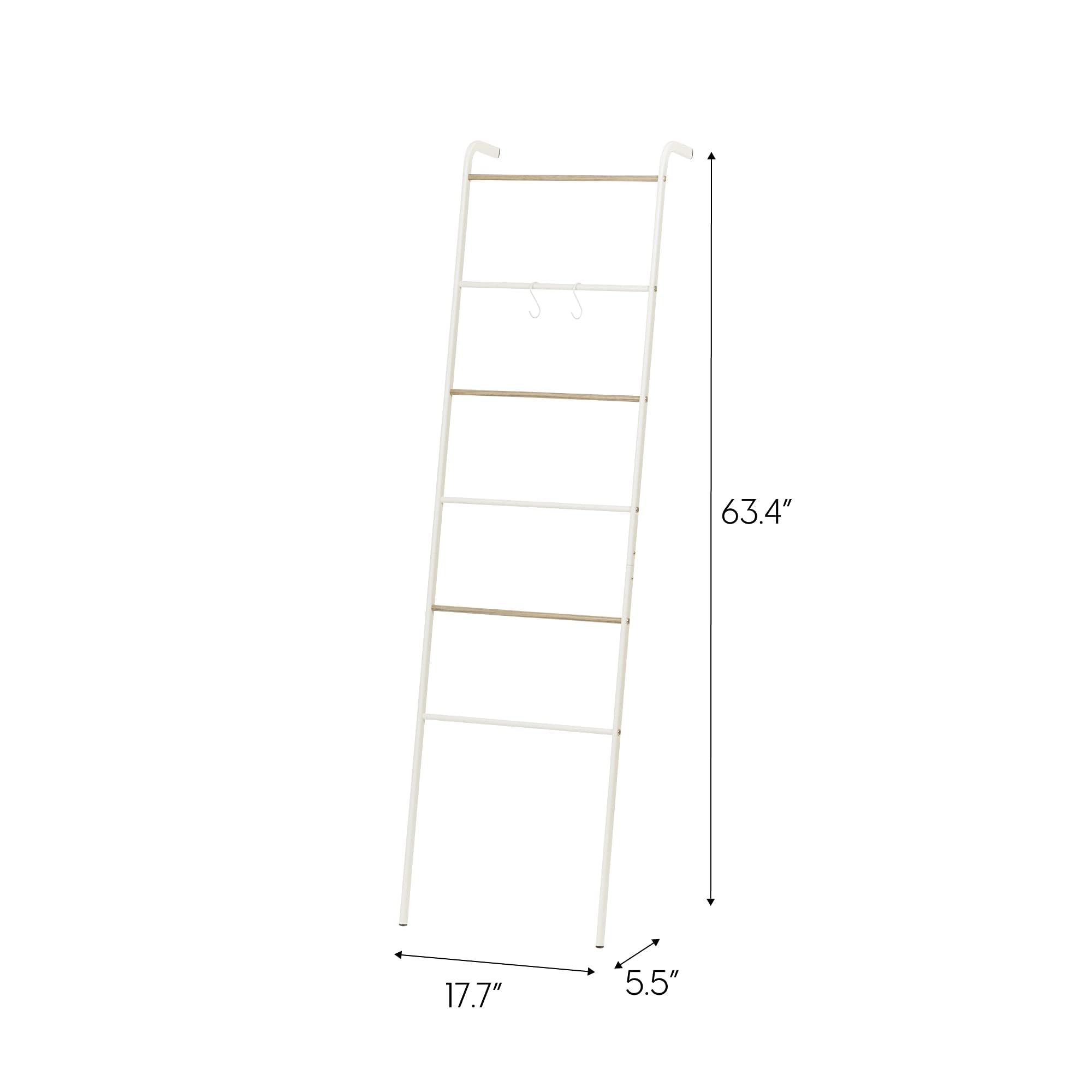 Iris Usa Clothing Rack, Blanket Or Garment Ladder, Easy To Assemble, Standing Metal Sturdy Garment Rack, Small Space Storage Sol