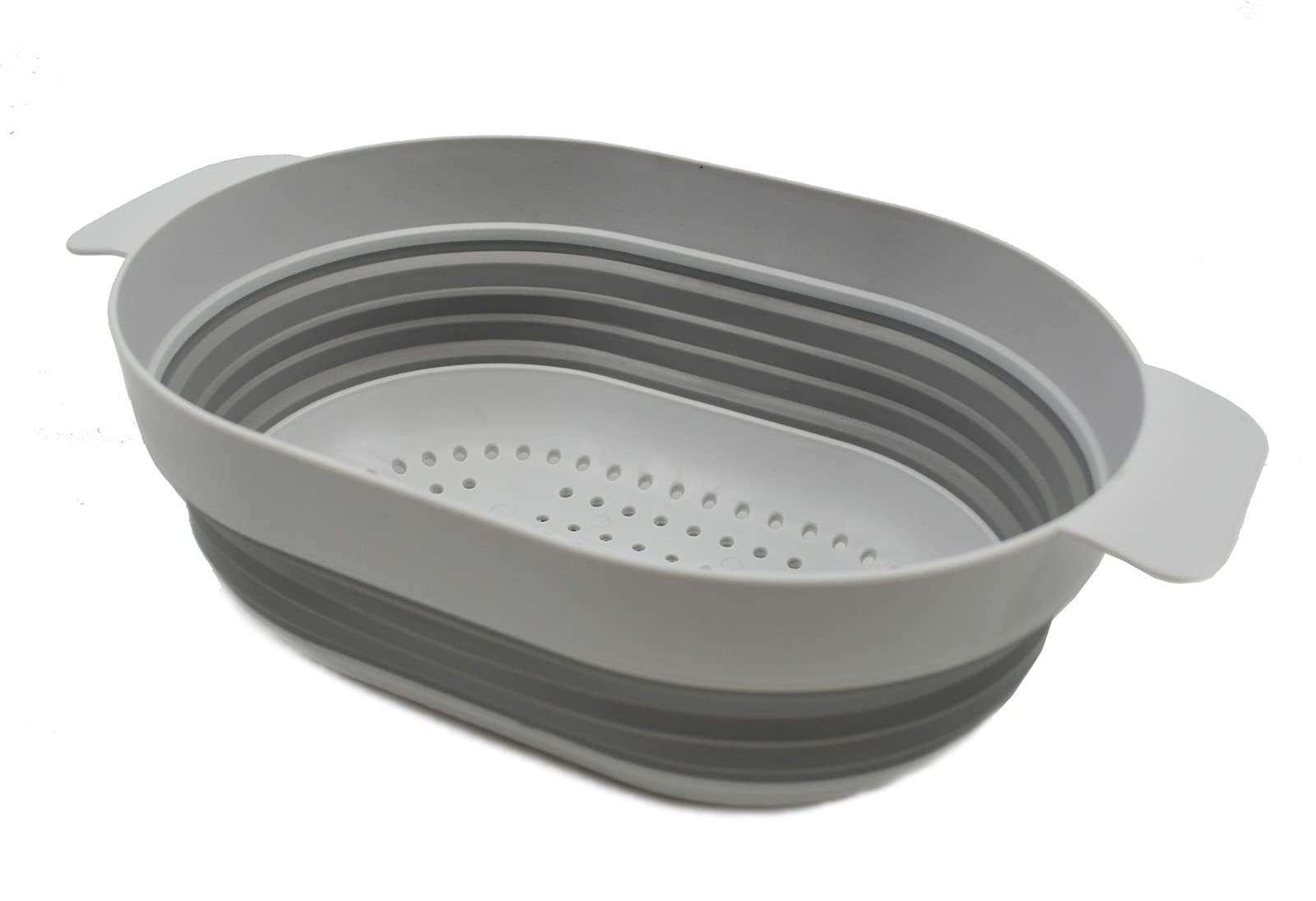 Sammart 3L (0.8 Gallon) Over The Sink Oval Colander (Grey, 1)