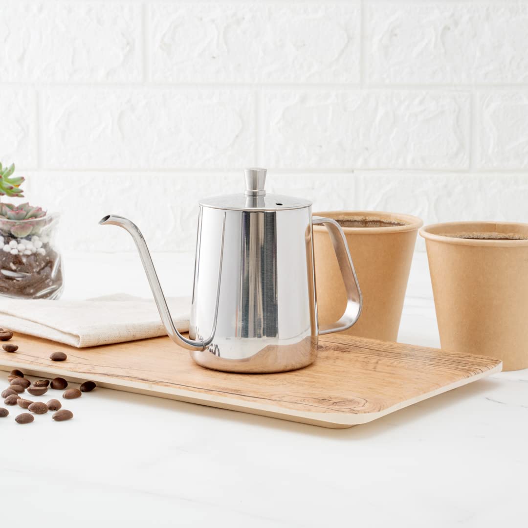 Restaurantware Restpresso 12 Ounce Gooseneck Kettle 1 Dishwashable Pour Over Kettle - With Thermometer Hole Non-Stick Coating St