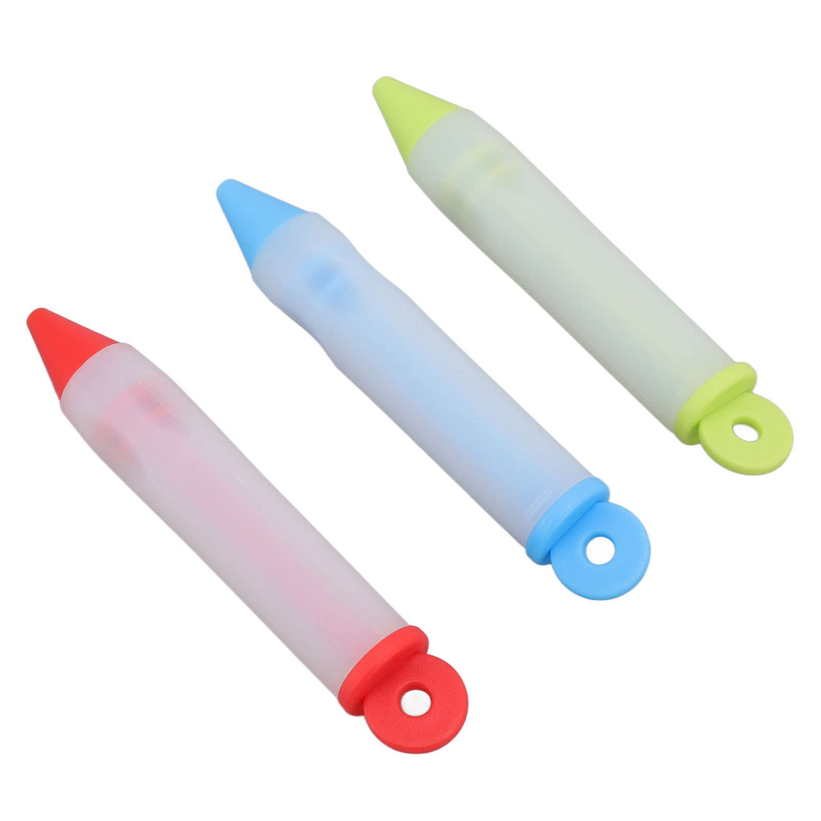 Zerodis 3 Set Cake Decorating Pen Tool, Silicone Food Writing Pen With Icing Piping Pen Tips, Detachable Diy Cake Icing Pen With