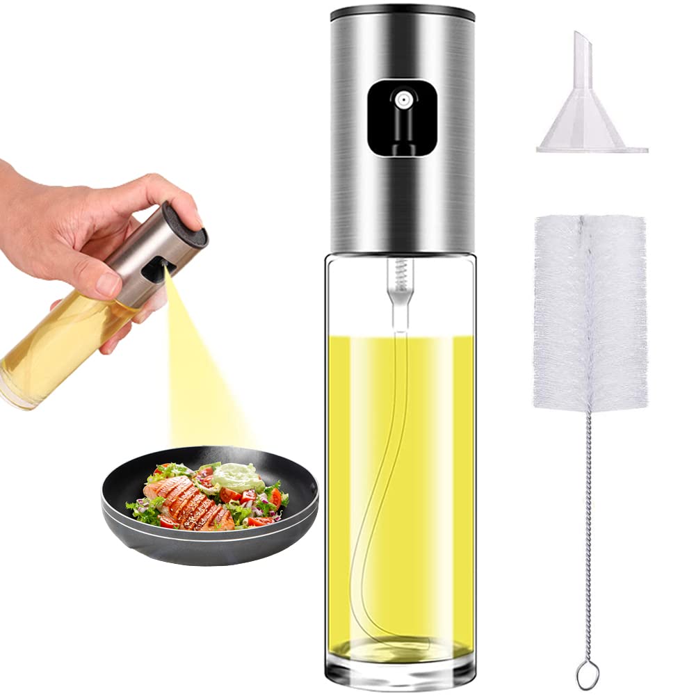 Olive Oil Sprayer For Cooking Oil Spritzer Mister For Air Fryer Glass Bottle For Vinegar Vegetable Oil Portable Kitchen Gadgets