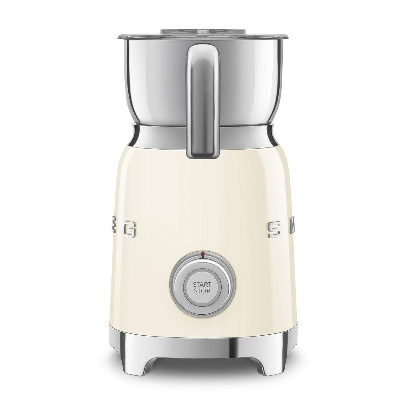 Smeg Retro 50'S Style Milk Frother With 2 Disks 6 Preset Programs Hot Or Cold Frothing And Induction Heating (Cream)