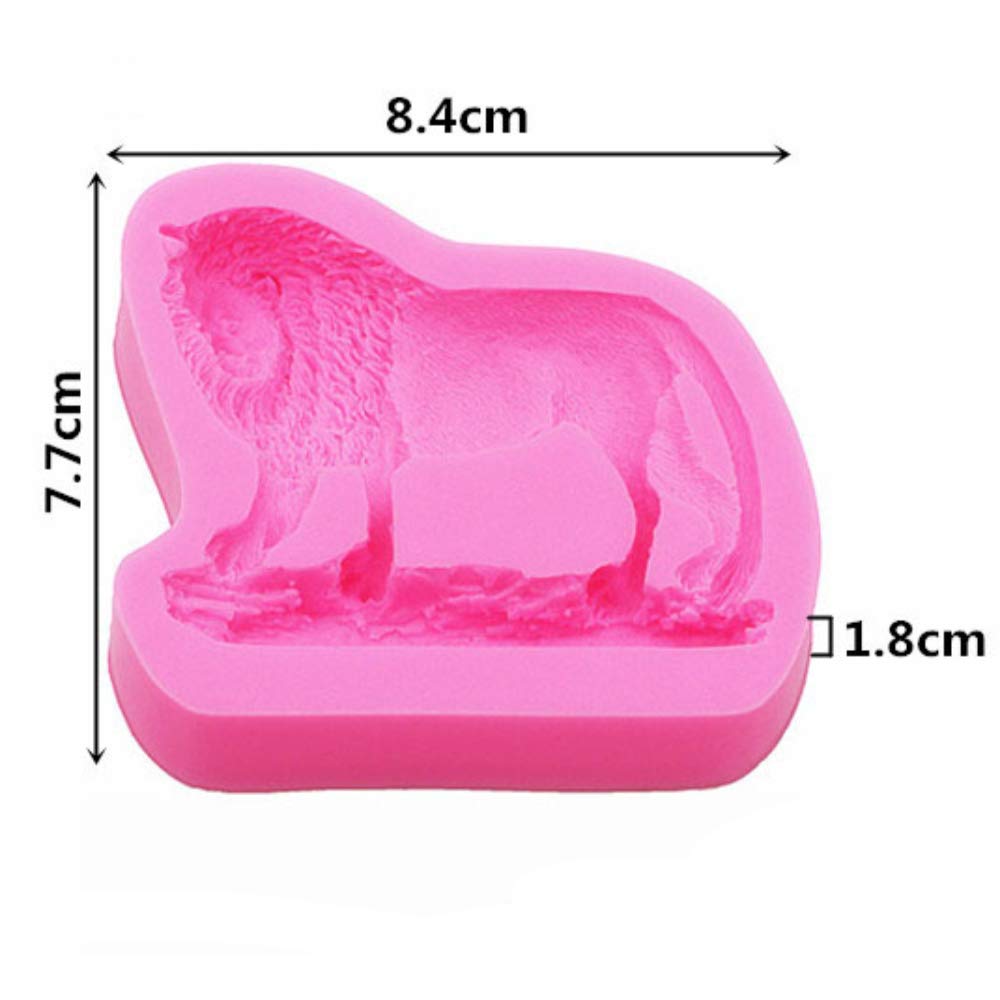 1Pc 3D Animal Beast Lion Silicone Mold For Diy Cupcake Cake Topper Decoration Soap Mould Fondant Mold Chocolate Candy Ice Cube G