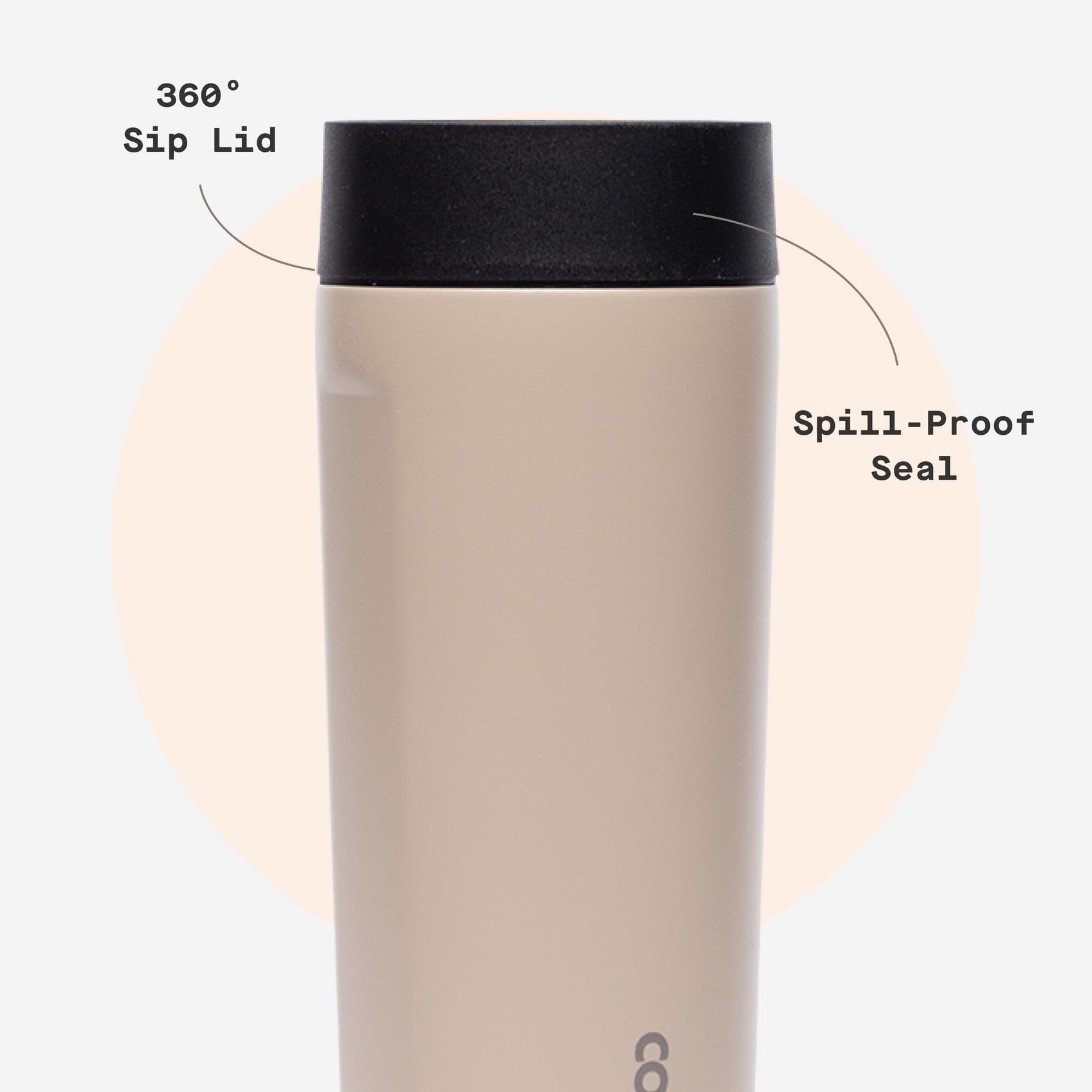 Corkcicle Commuter Cup - Insulated Stainless Steel Travel Mug - Holiday Mug Gift - 17 oz - Desert