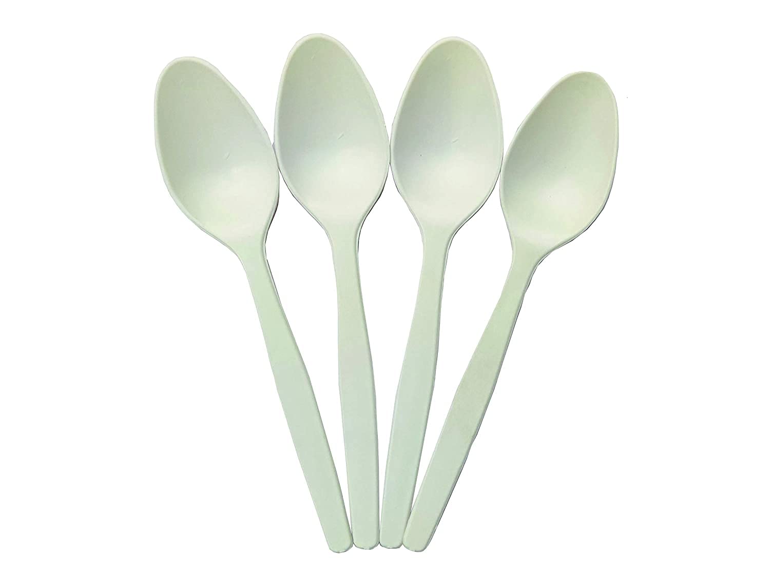 G 1 Corn Starch Disposable Biodegradable Spoon | 6 Inch | Cream | 50 Pcs  Cornstarch