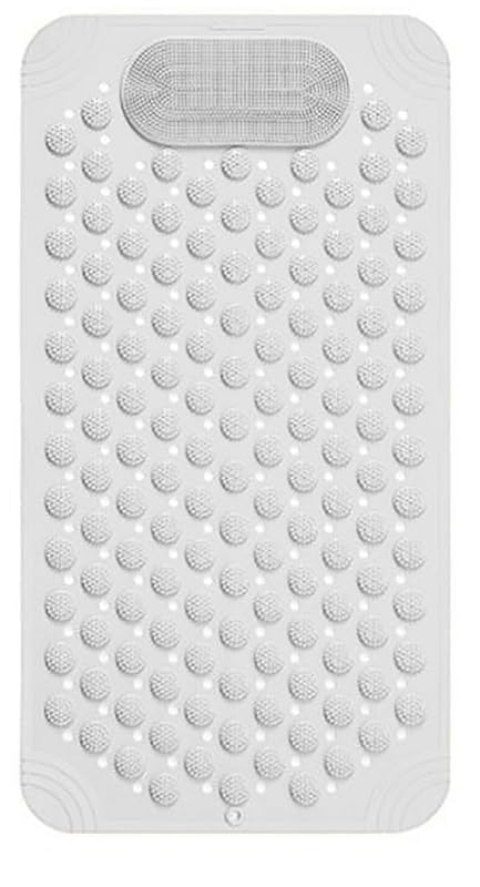 Gladnes Anti Skid Mat for Bathroom Floor Shower mats for Bathroom Anti Slip with Foot Scrubber Bath mat Anti Slip with Suction C