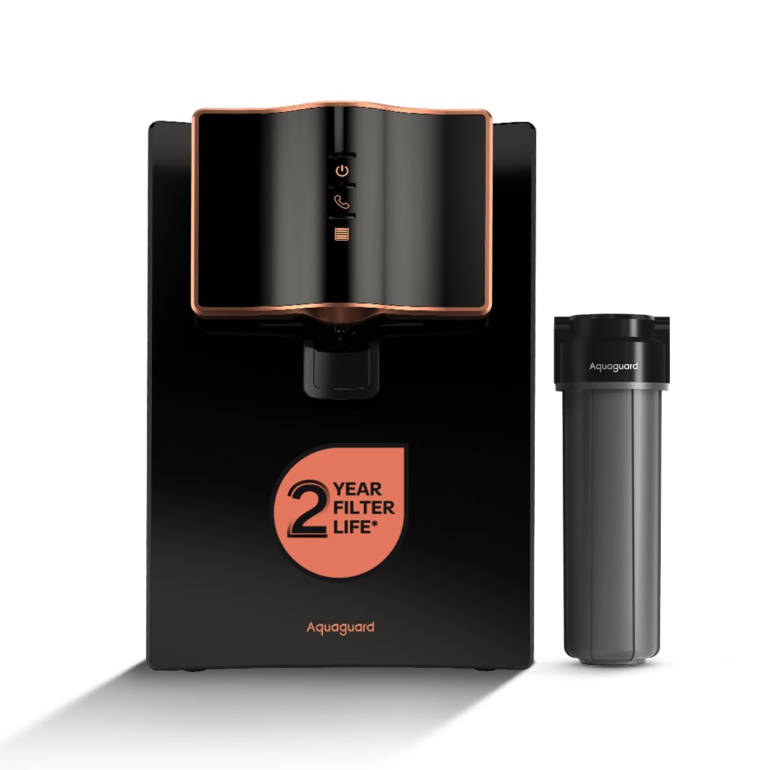 Aquaguard Enrich Marvel Uv+Uf 2X | 2 Year Filter Life | With Mega Sediment Filter | 3-In-1 Active Copper Technology | Uv E-Boili