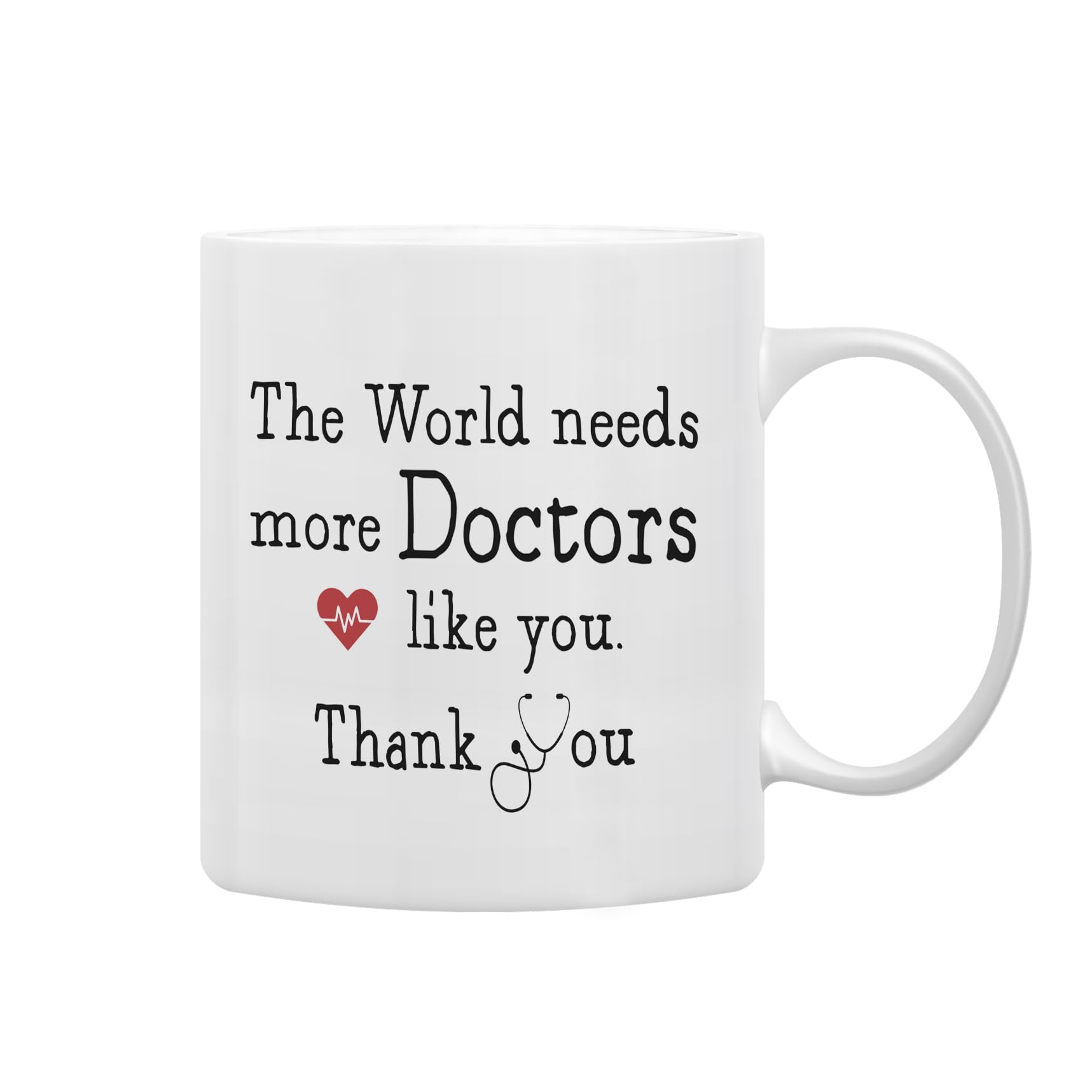 QASHWEY Doctor Mug, Doctor Gifts Coffee Mugs, DoctorAppreciation Gifts, Doctors Tea Cup Gift for Women Men, The World Needs More