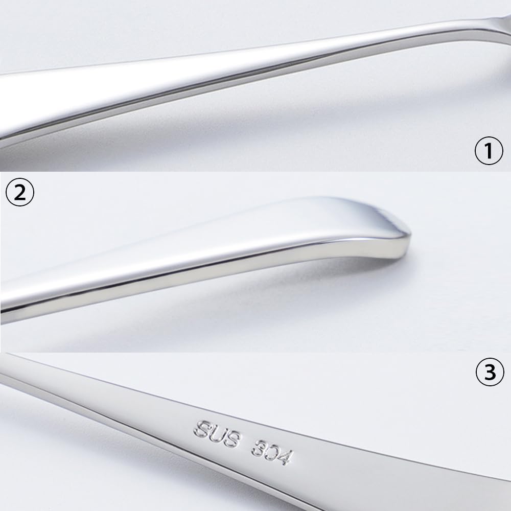 Wenkoni Small Soup Ladles,Sauce Ladles,Gravy Soup Spoon Ladles,2 Pack Sus 304 Non-Magnetic Stainless Steel 7.6'' Round Ladles (C