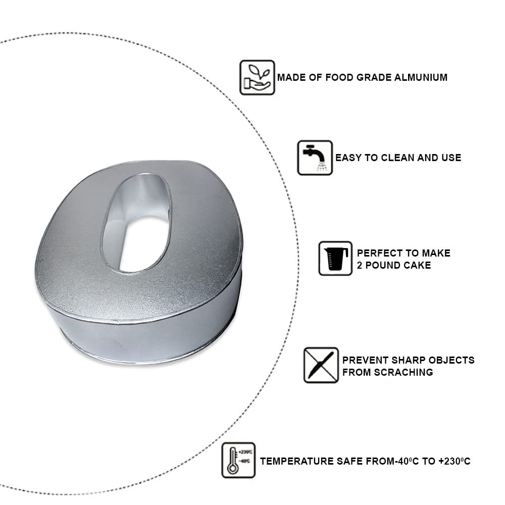Elegance E-Commerce 0-9 Number Large Individual Cake Tin (Number 7) For Baking And Birthday, Wedding Anniversary & Parties, Meta